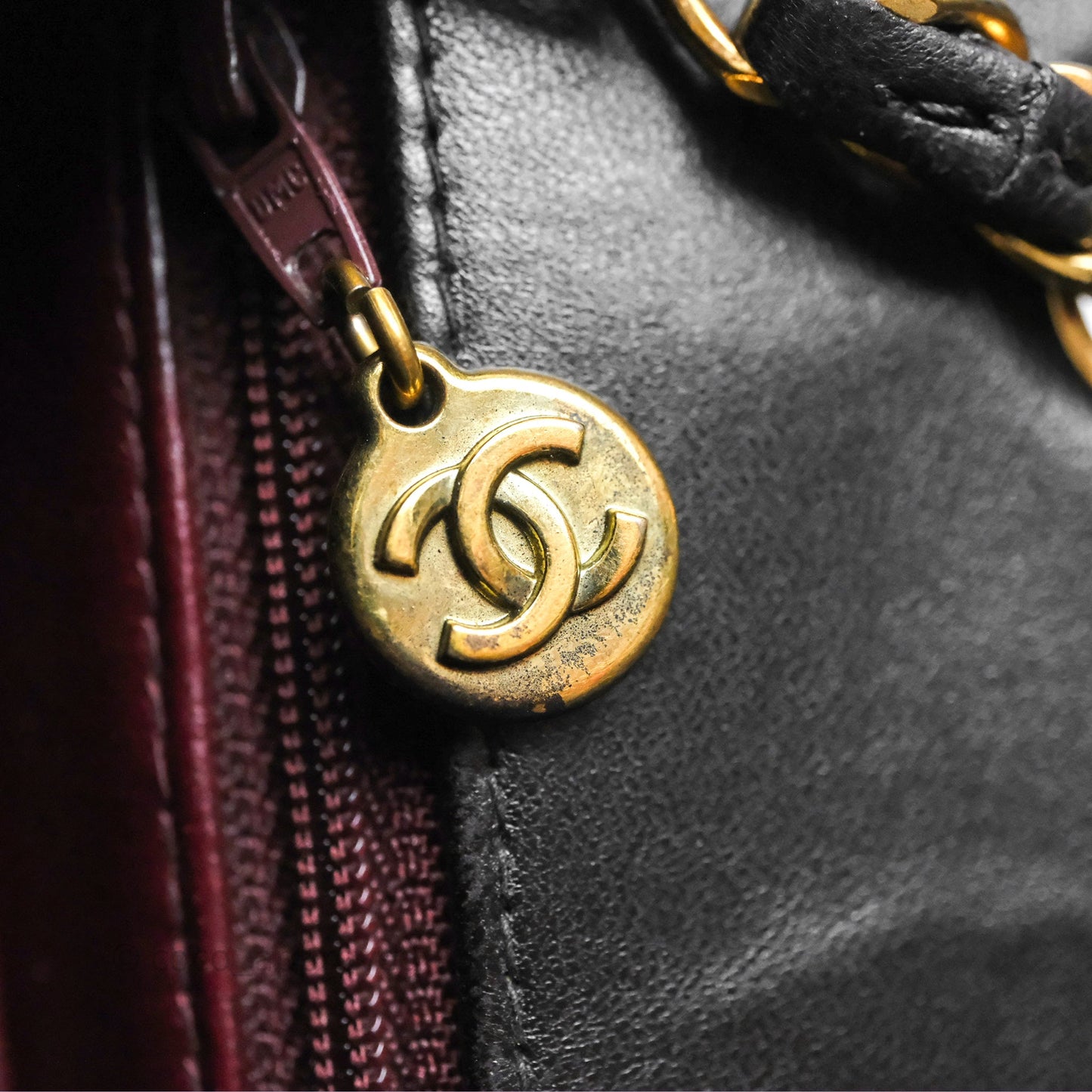 Chanel Vintage Medium Classic Diana Flap Bag Black Lambskin 24K Gold Hardware