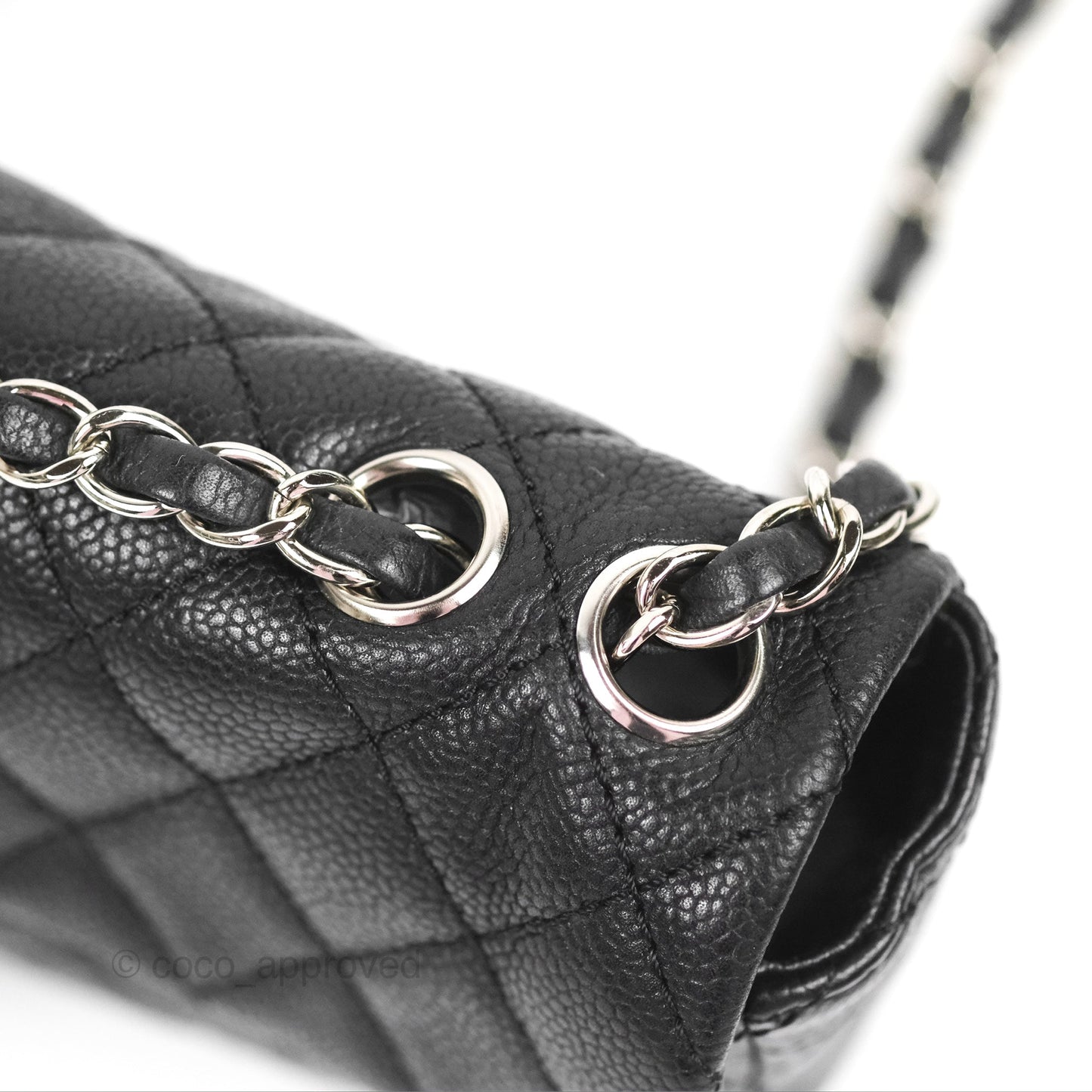 Chanel Quilted East West Flap Black Soft Caviar Silver Hardware