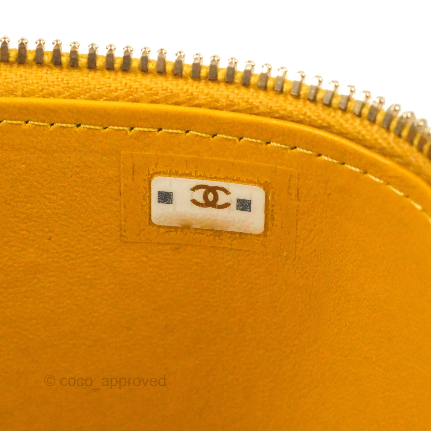 Chanel Vanity Rectangular Top Handle Yellow Lambskin Gold Hardware