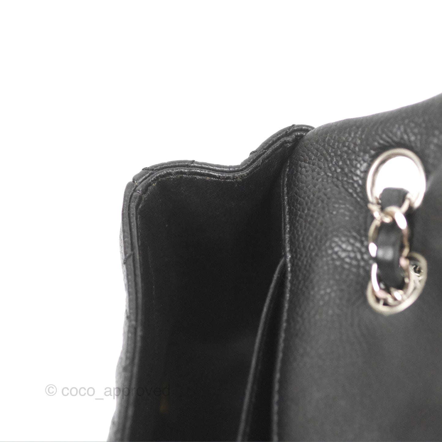 Chanel Quilted East West Flap Black Soft Caviar Silver Hardware