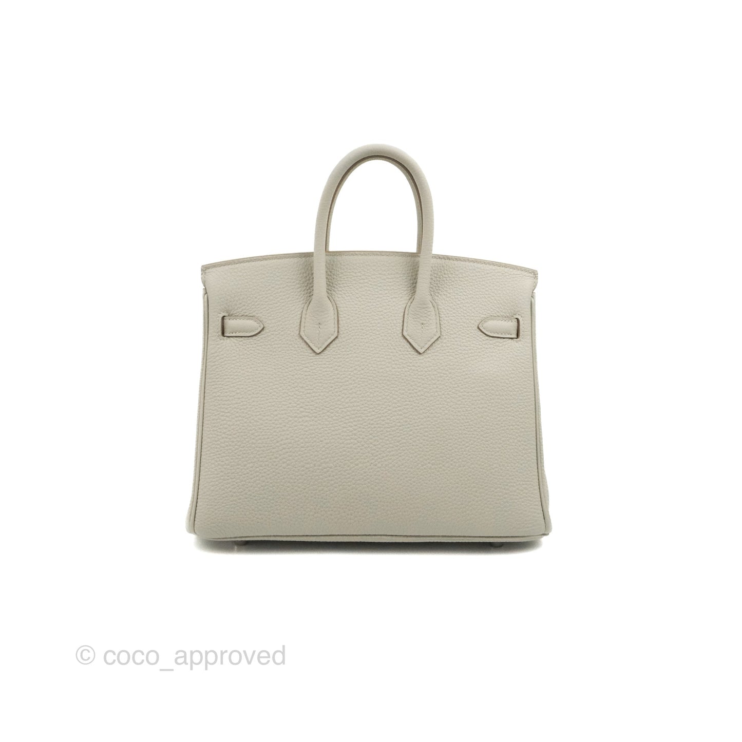 Hermes Birkin 25 Verso Perle/Nata Togo Palladium Hardware