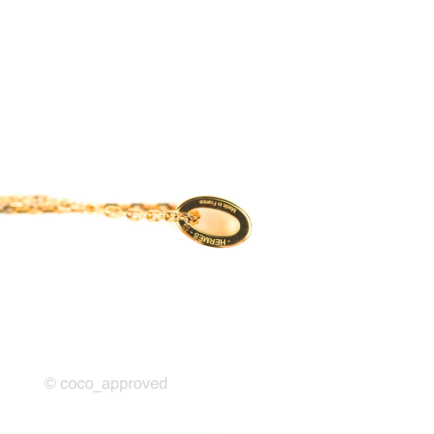 Hermès Mini Pop H Marron Glace Pendant Necklace Gold Hardware