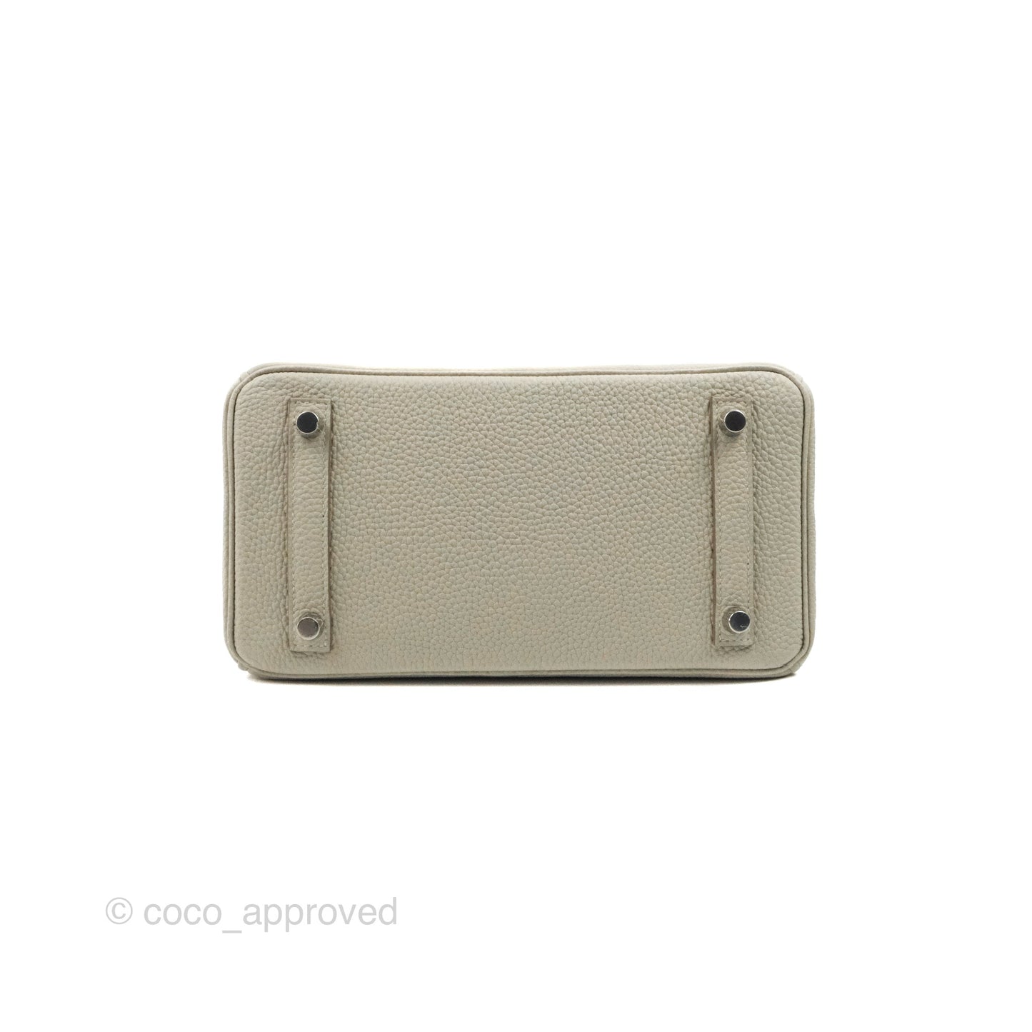 Hermes Birkin 25 Verso Perle/Nata Togo Palladium Hardware