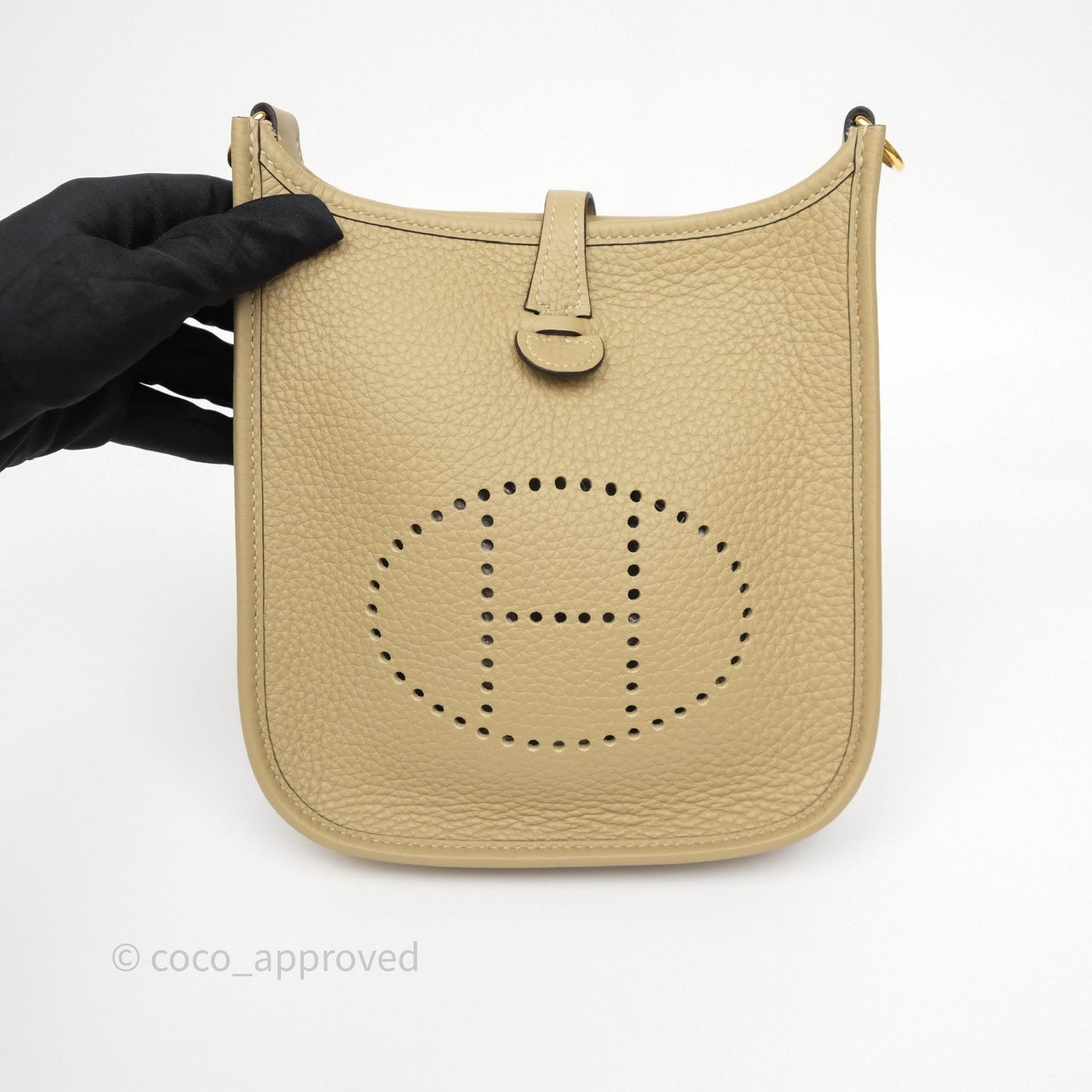 Hermès Mini Evelyne 16 Trench Clemence Gold Hardware