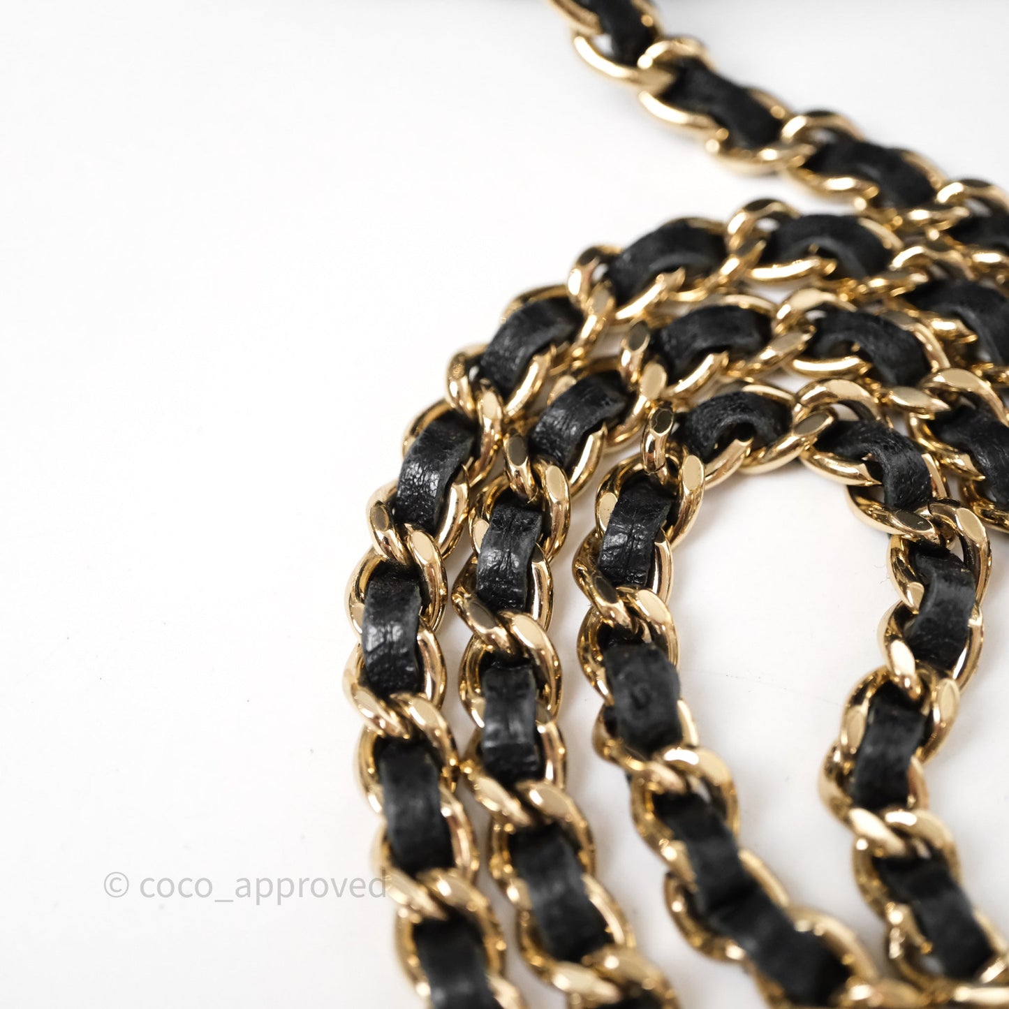 Chanel Vanity Rectangular With Chain Black Lambskin Gold Hardware