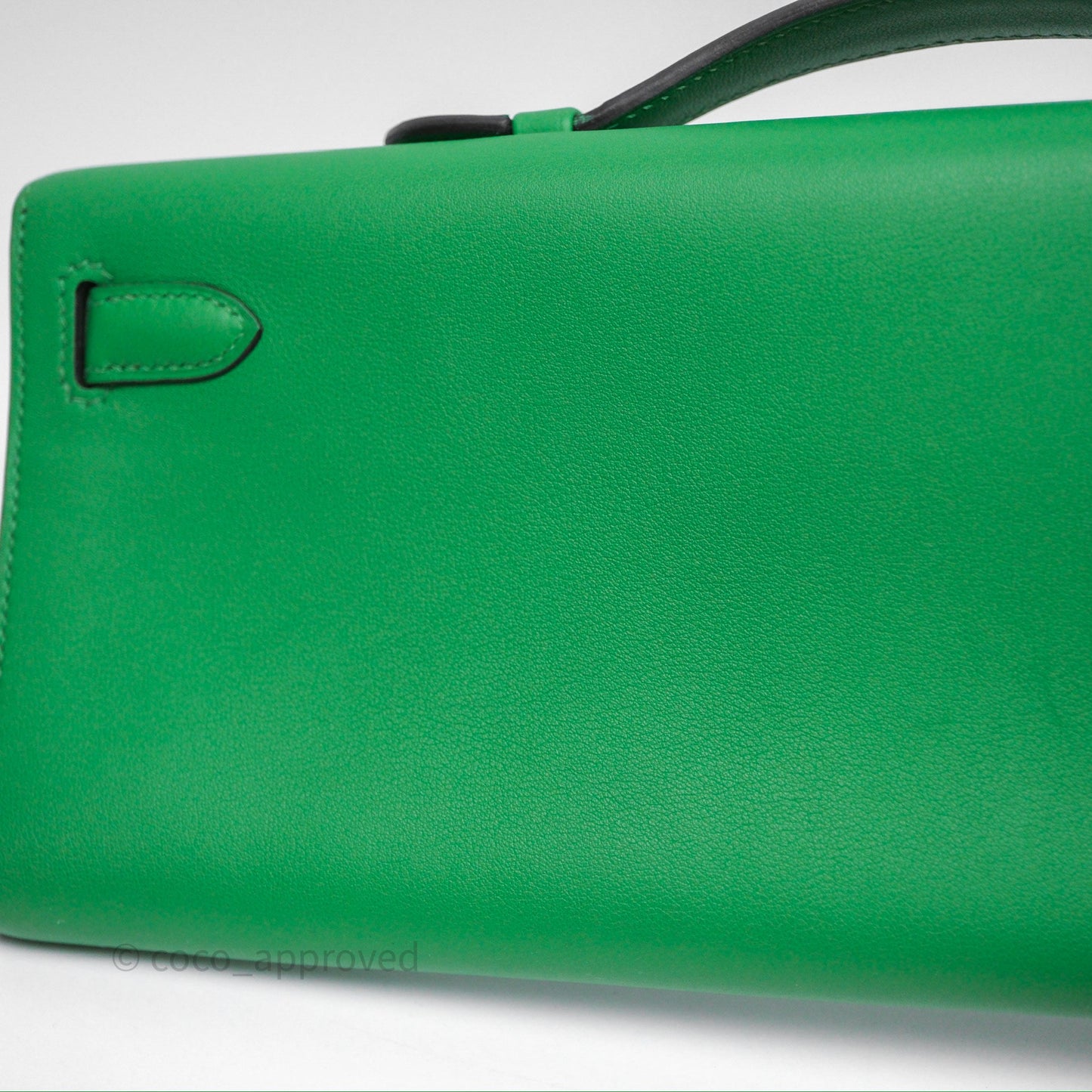 Hermes Kelly Cut Bamboo Swift Palladium Hardware
