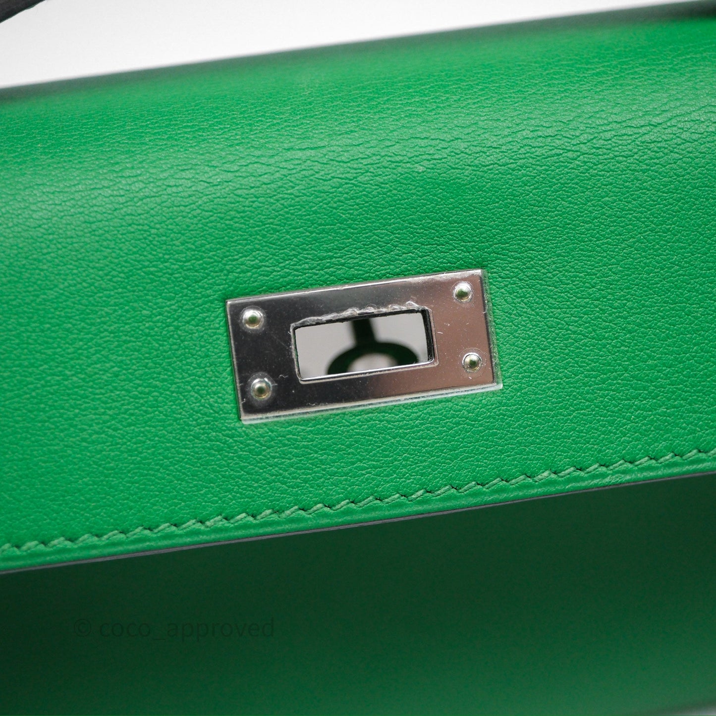 Hermes Kelly Cut Bamboo Swift Palladium Hardware