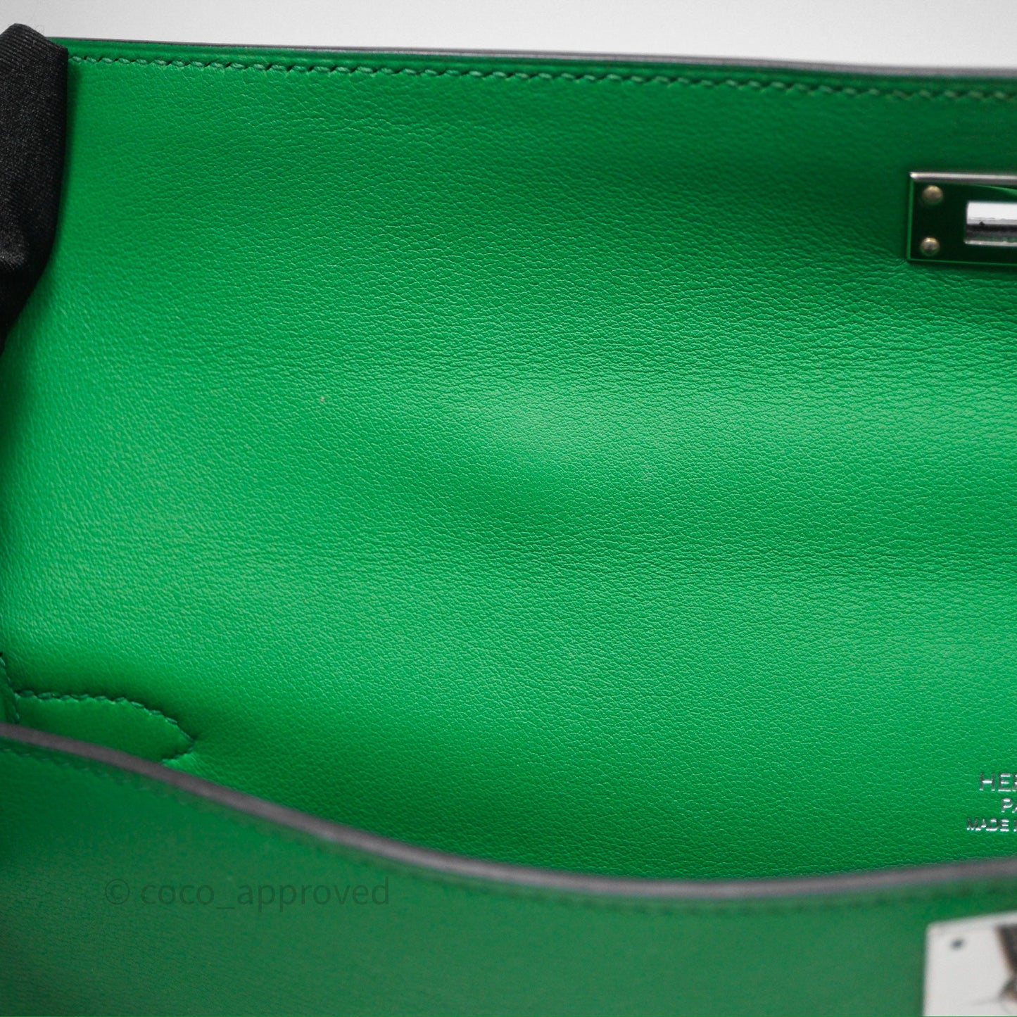 Hermes Kelly Cut Bamboo Swift Palladium Hardware