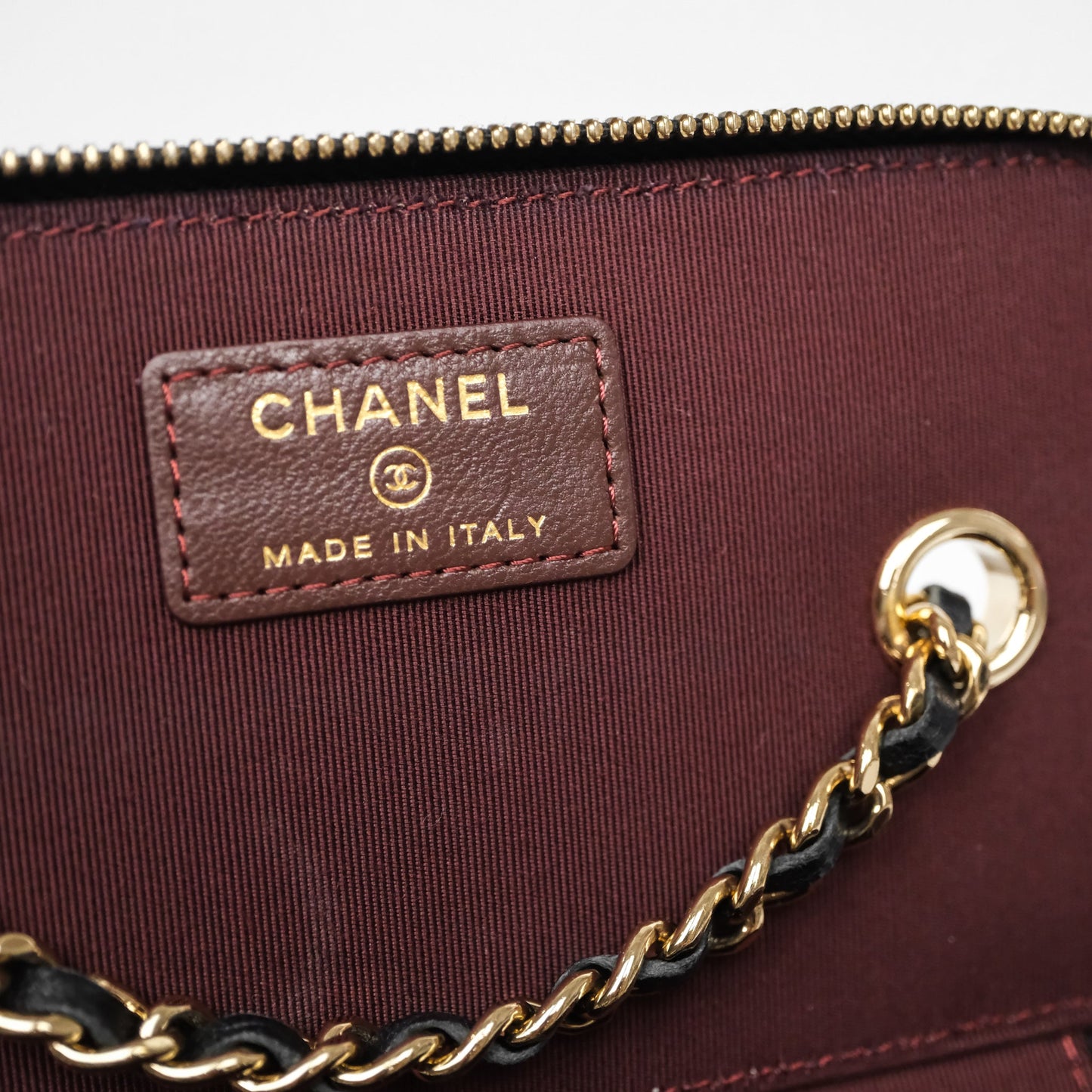 Chanel Vanity Rectangular With Chain Black Lambskin Gold Hardware