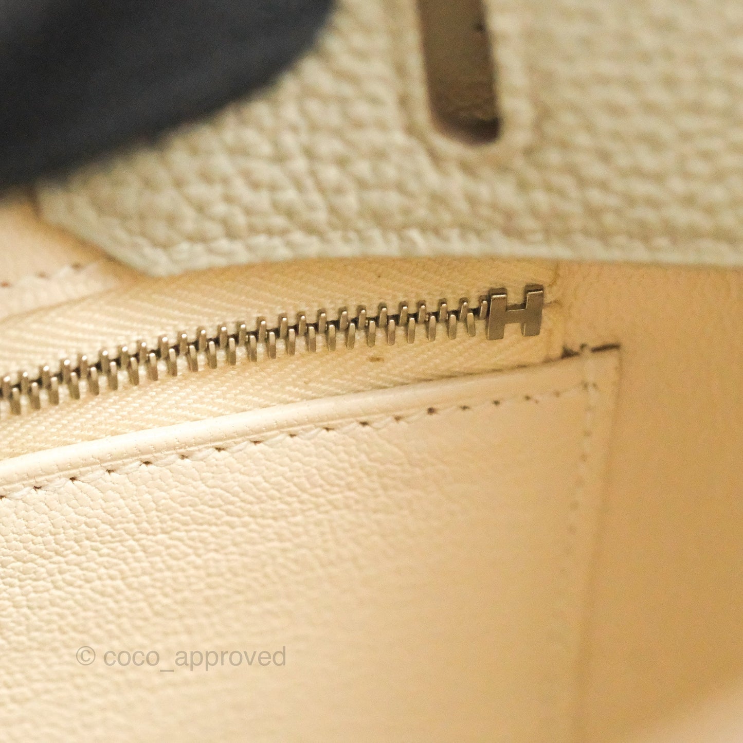 Hermes Birkin 25 Verso Perle/Nata Togo Palladium Hardware
