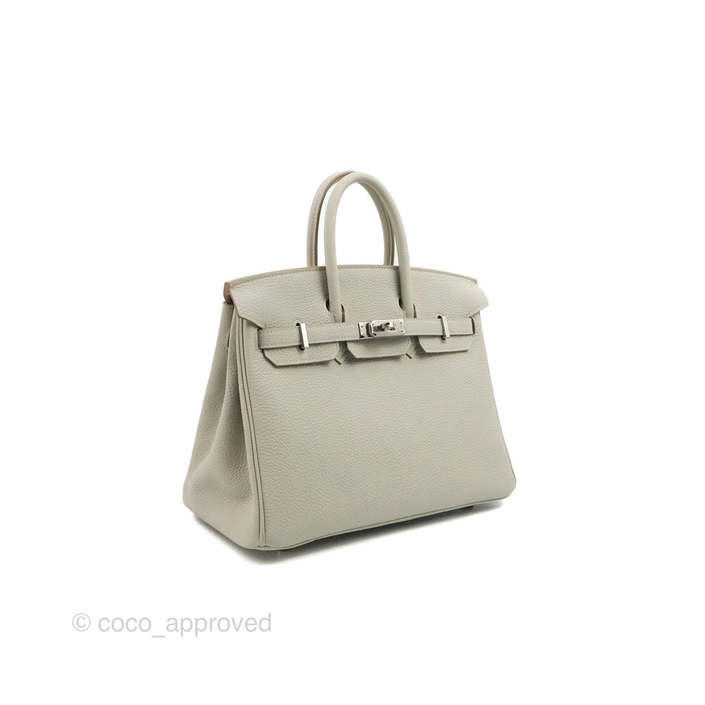 Hermes Birkin 25 Verso Perle/Nata Togo Palladium Hardware