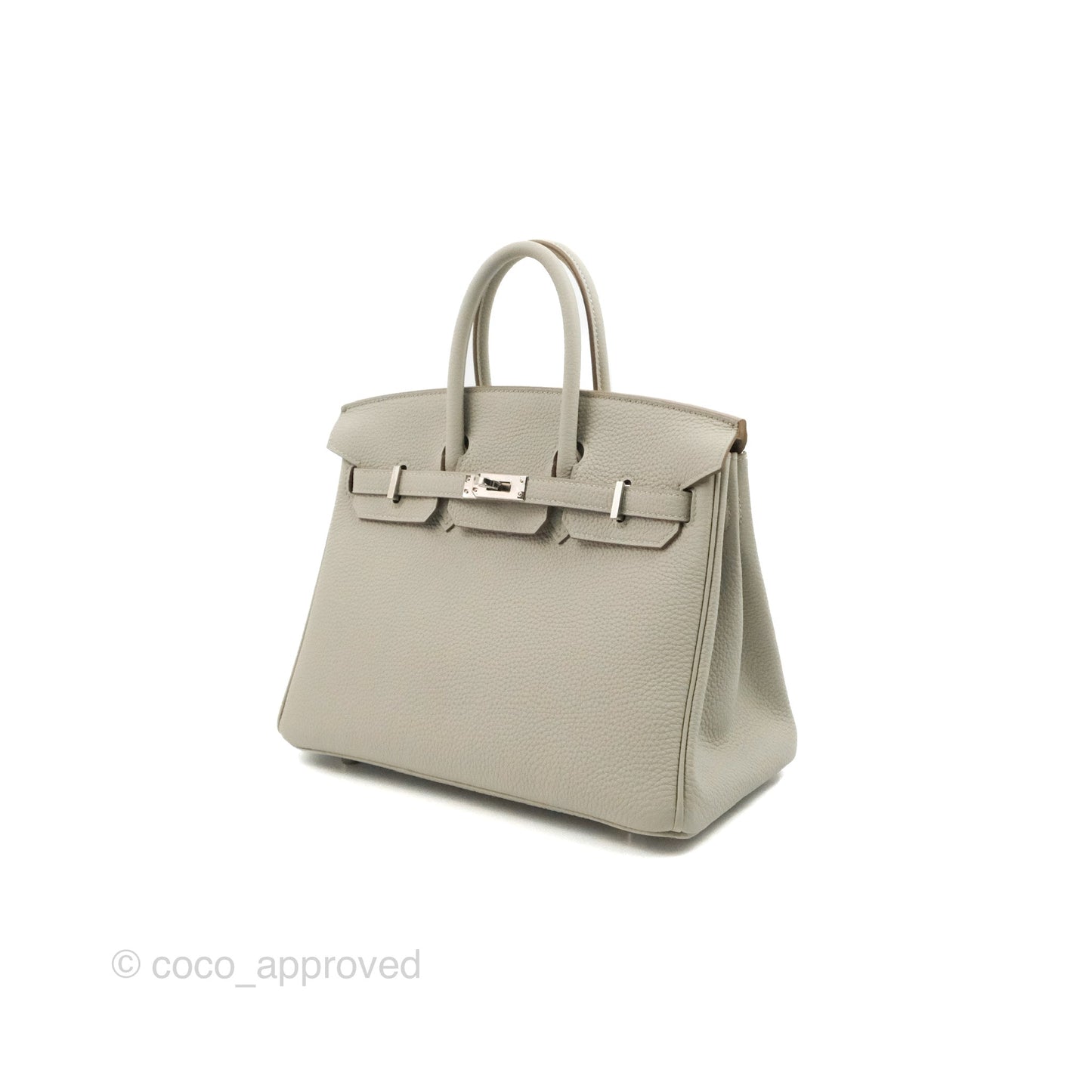Hermes Birkin 25 Verso Perle/Nata Togo Palladium Hardware