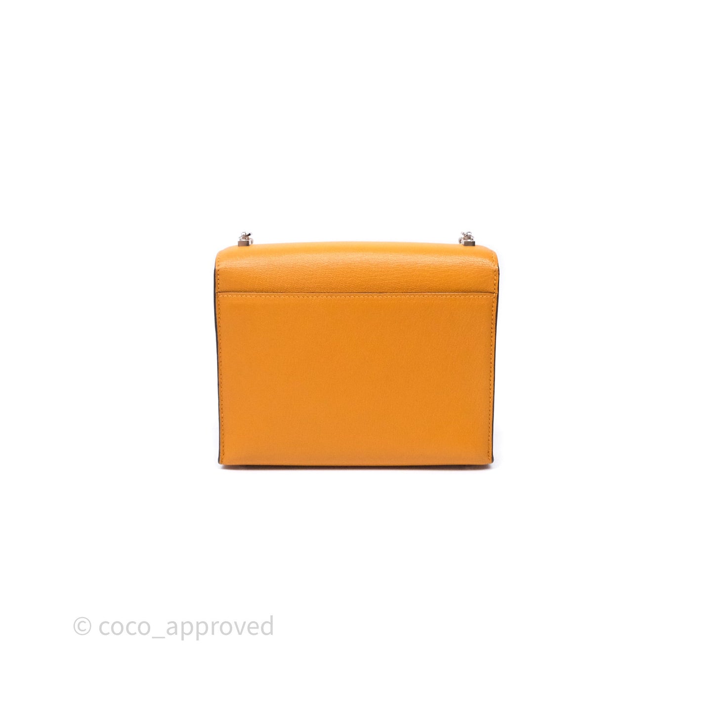 Hermes Mini Verrou Chaine Bag Chevre Mysore Toffee 1H Palladium Hardware