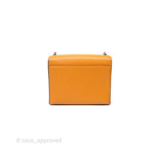 Hermes Mini Verrou Chaine Bag Chevre Mysore Toffee 1H Palladium Hardware