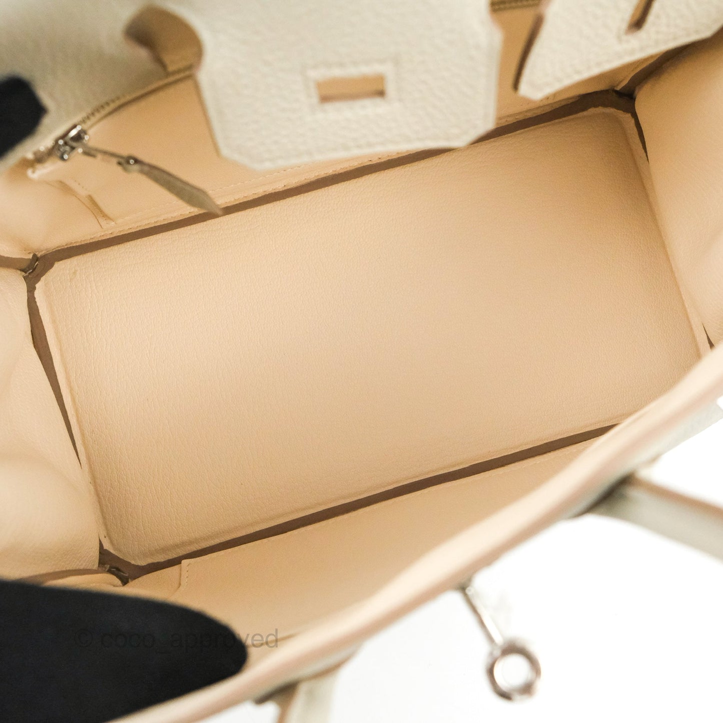 Hermes Birkin 25 Verso Perle/Nata Togo Palladium Hardware