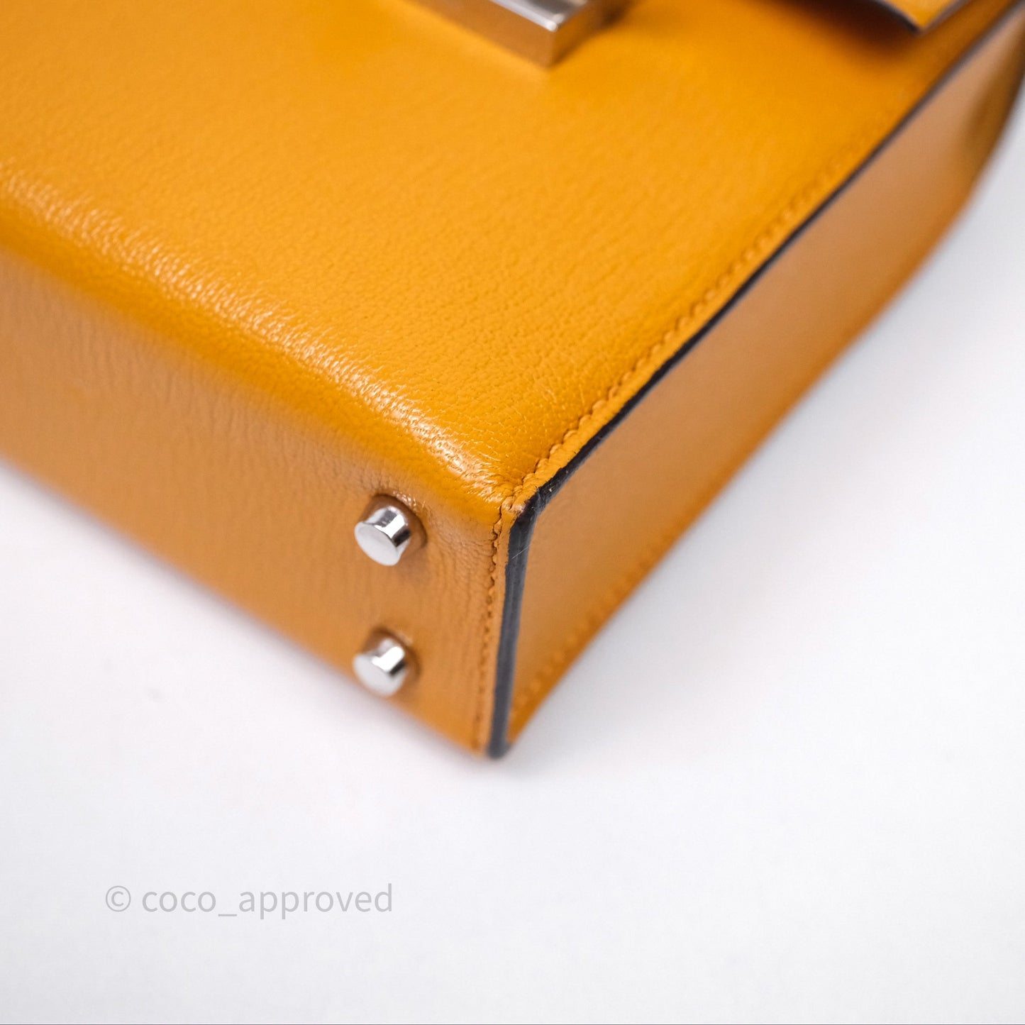Hermes Mini Verrou Chaine Bag Chevre Mysore Toffee 1H Palladium Hardware