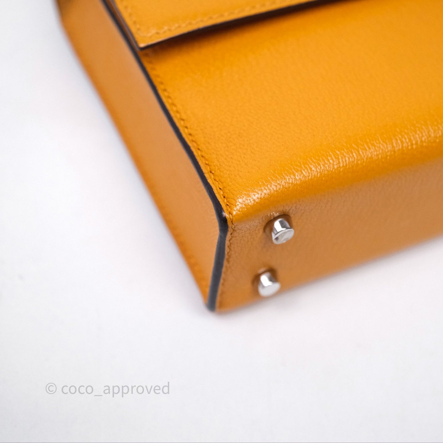 Hermes Mini Verrou Chaine Bag Chevre Mysore Toffee 1H Palladium Hardware