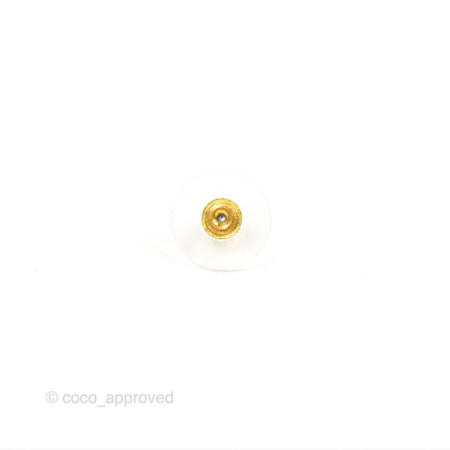 Chanel CC Pearl Earrings Gold Tone 21P