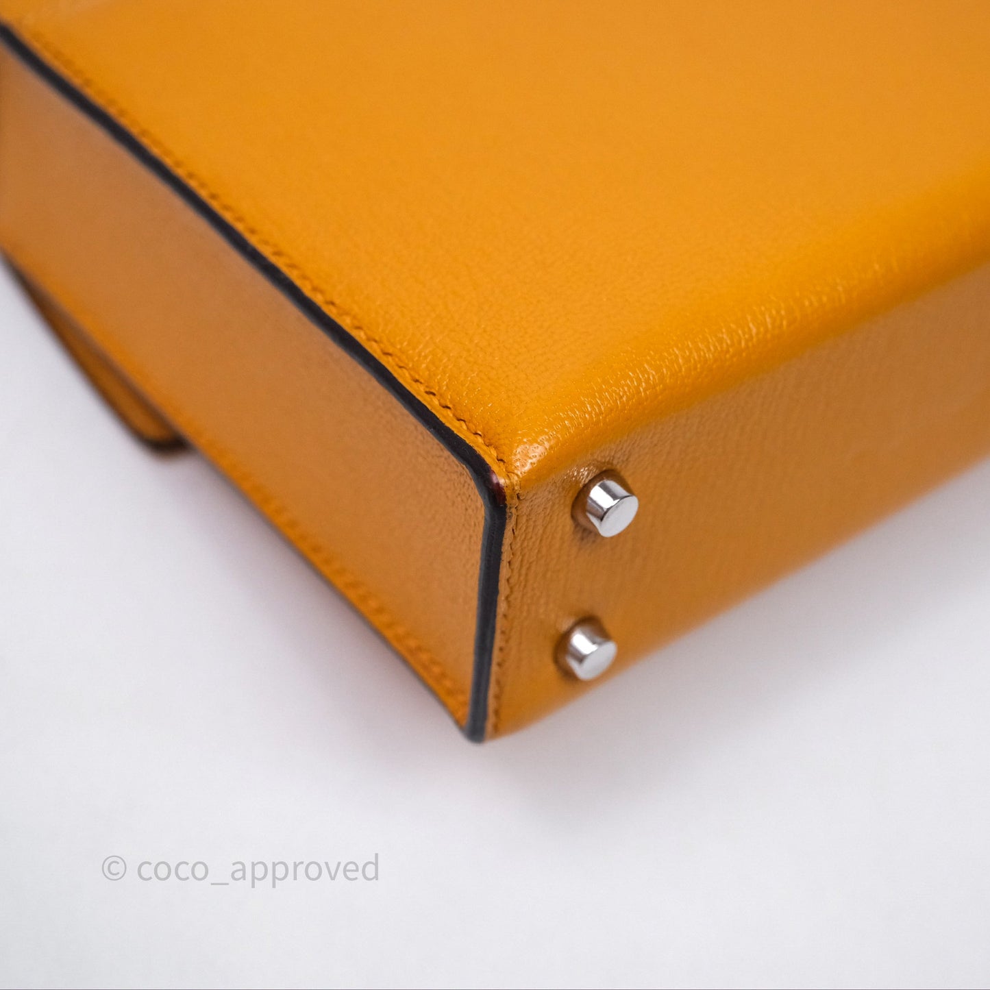 Hermes Mini Verrou Chaine Bag Chevre Mysore Toffee 1H Palladium Hardware