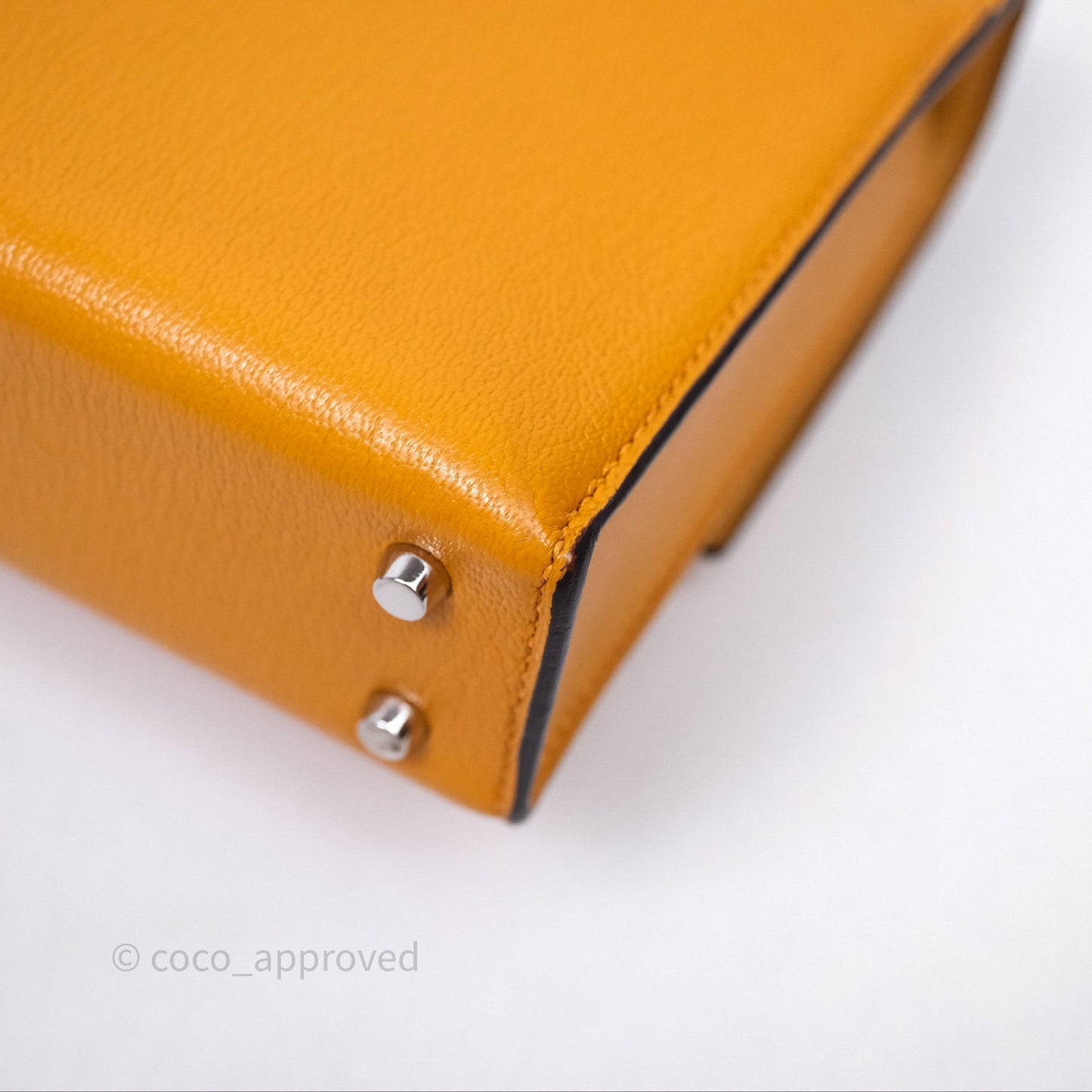 Hermes Mini Verrou Chaine Bag Chevre Mysore Toffee 1H Palladium Hardware