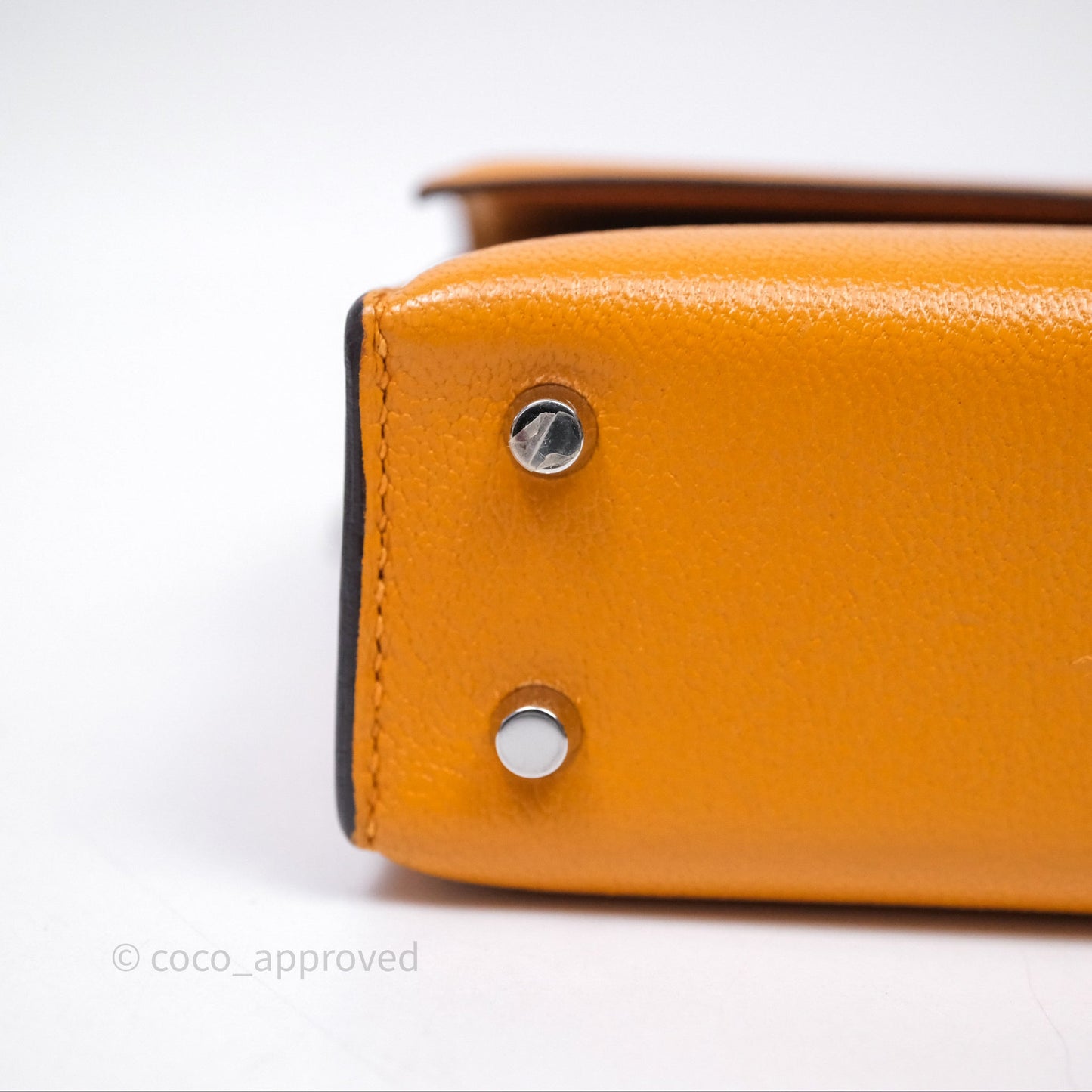 Hermes Mini Verrou Chaine Bag Chevre Mysore Toffee 1H Palladium Hardware