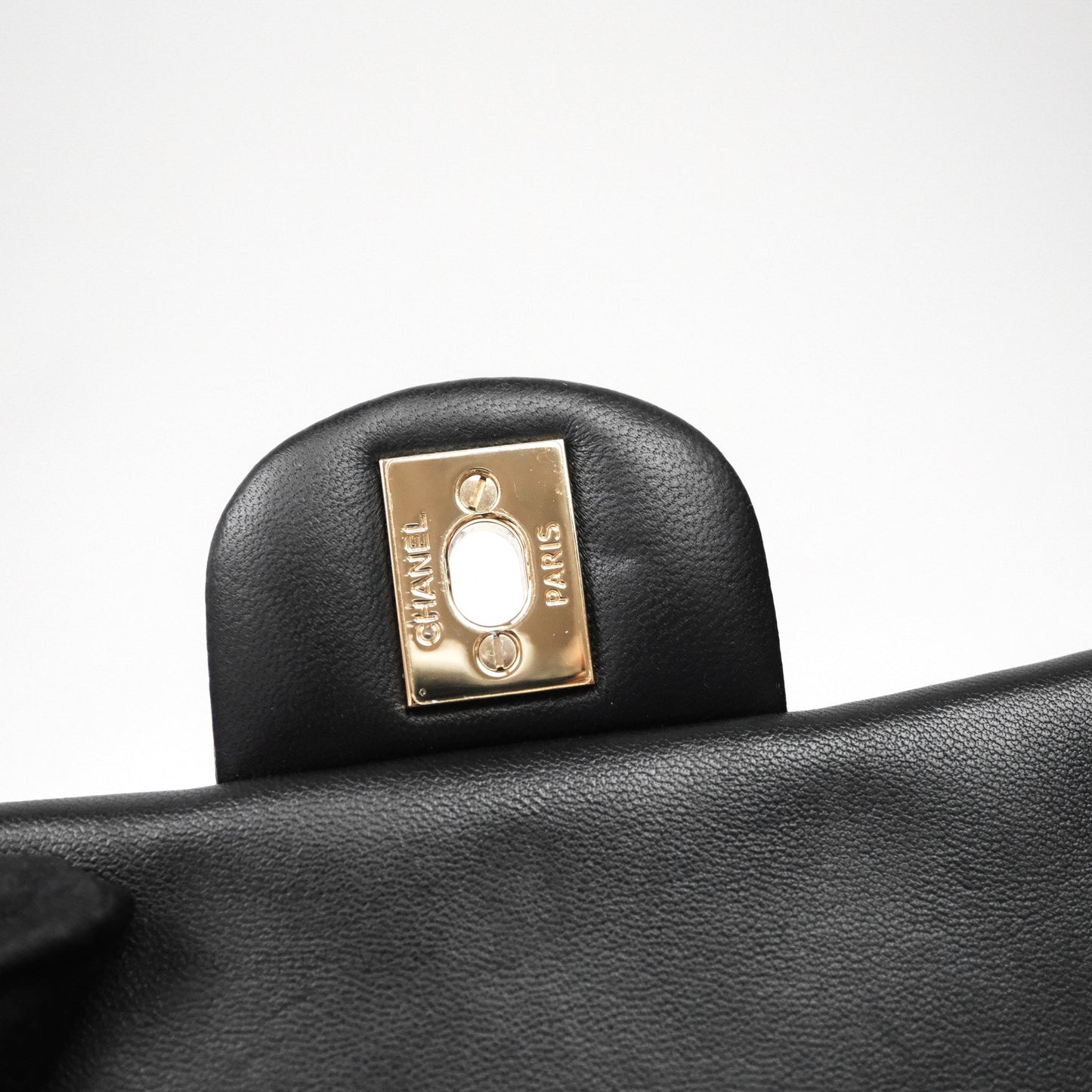Chanel Mini Square Black Lambskin Gold Hardware