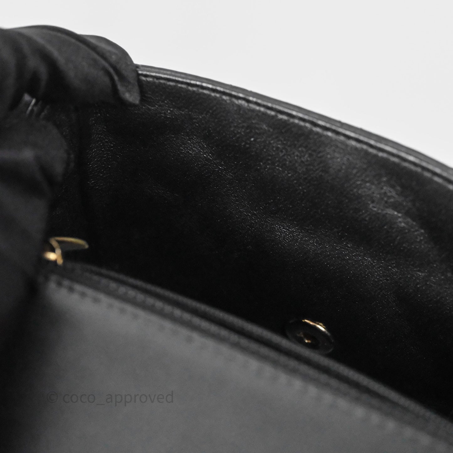 Chanel Mini Square Black Lambskin Gold Hardware