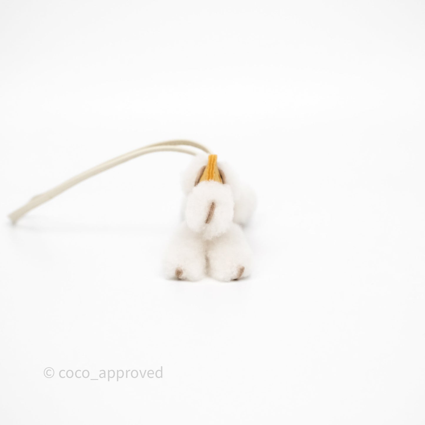 Hermès Fox Terrier Budy Charm Ecru/ Paille/ Craie