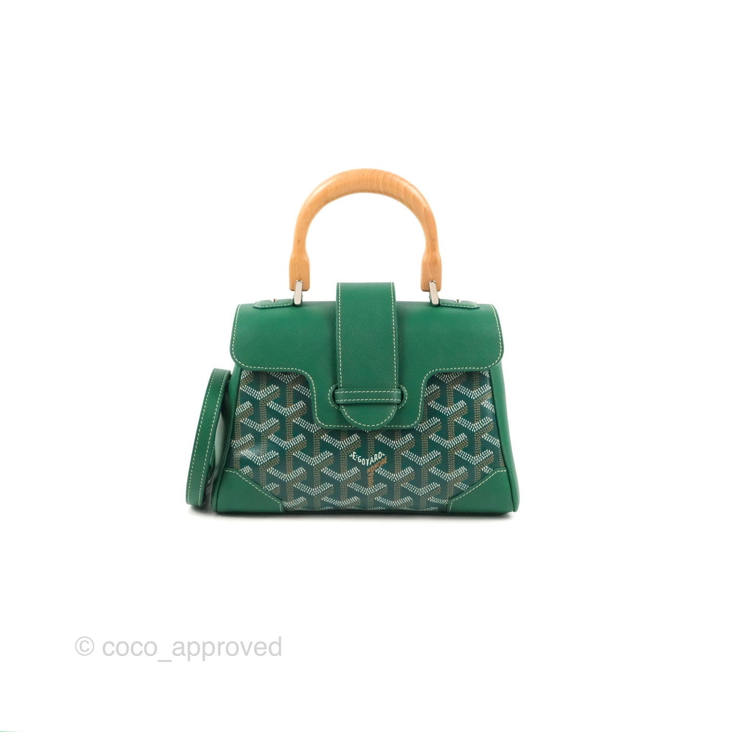 Goyard Saïgon Mini Bag Green Goyardine Canvas/Chevroches Calfskin