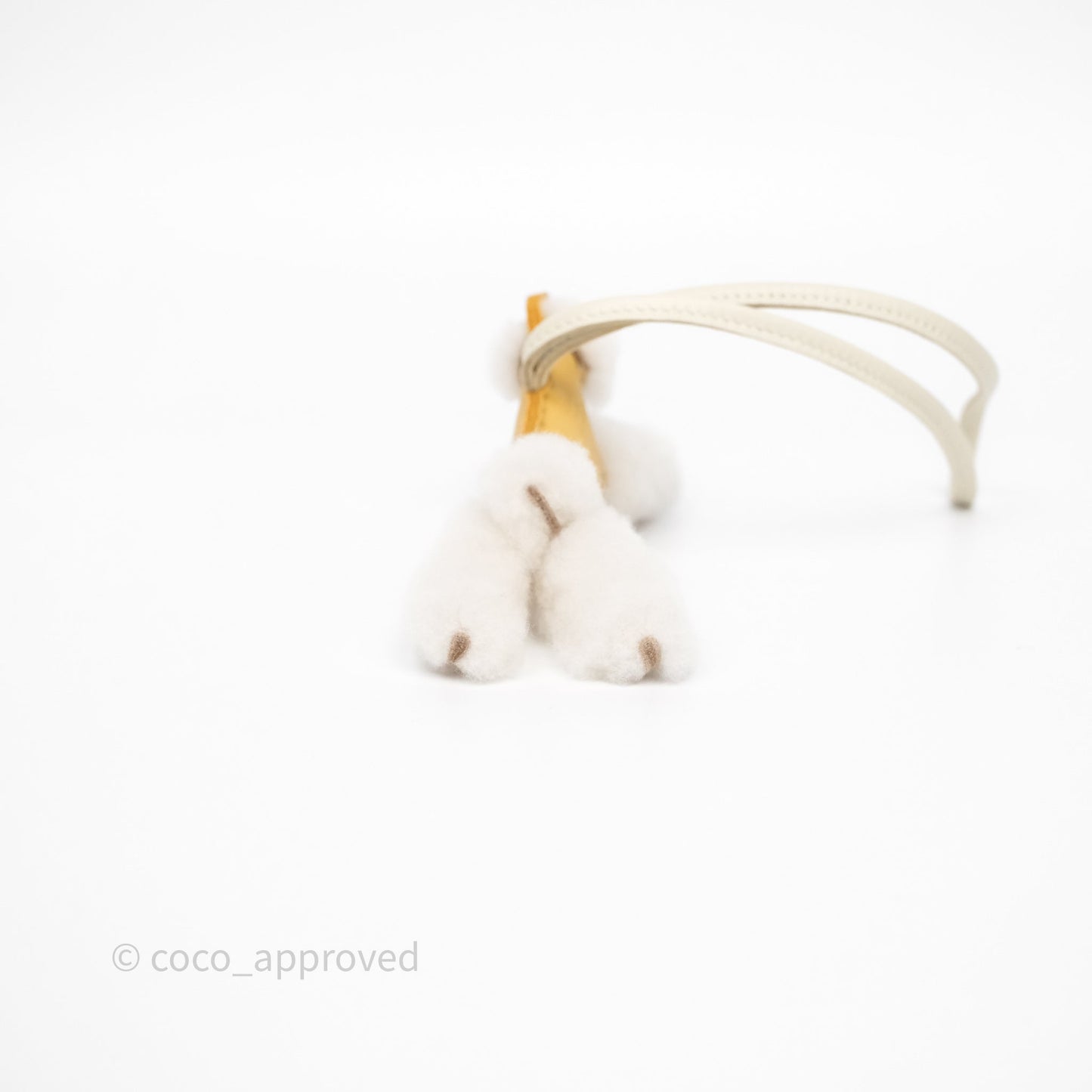Hermès Fox Terrier Budy Charm Ecru/ Paille/ Craie