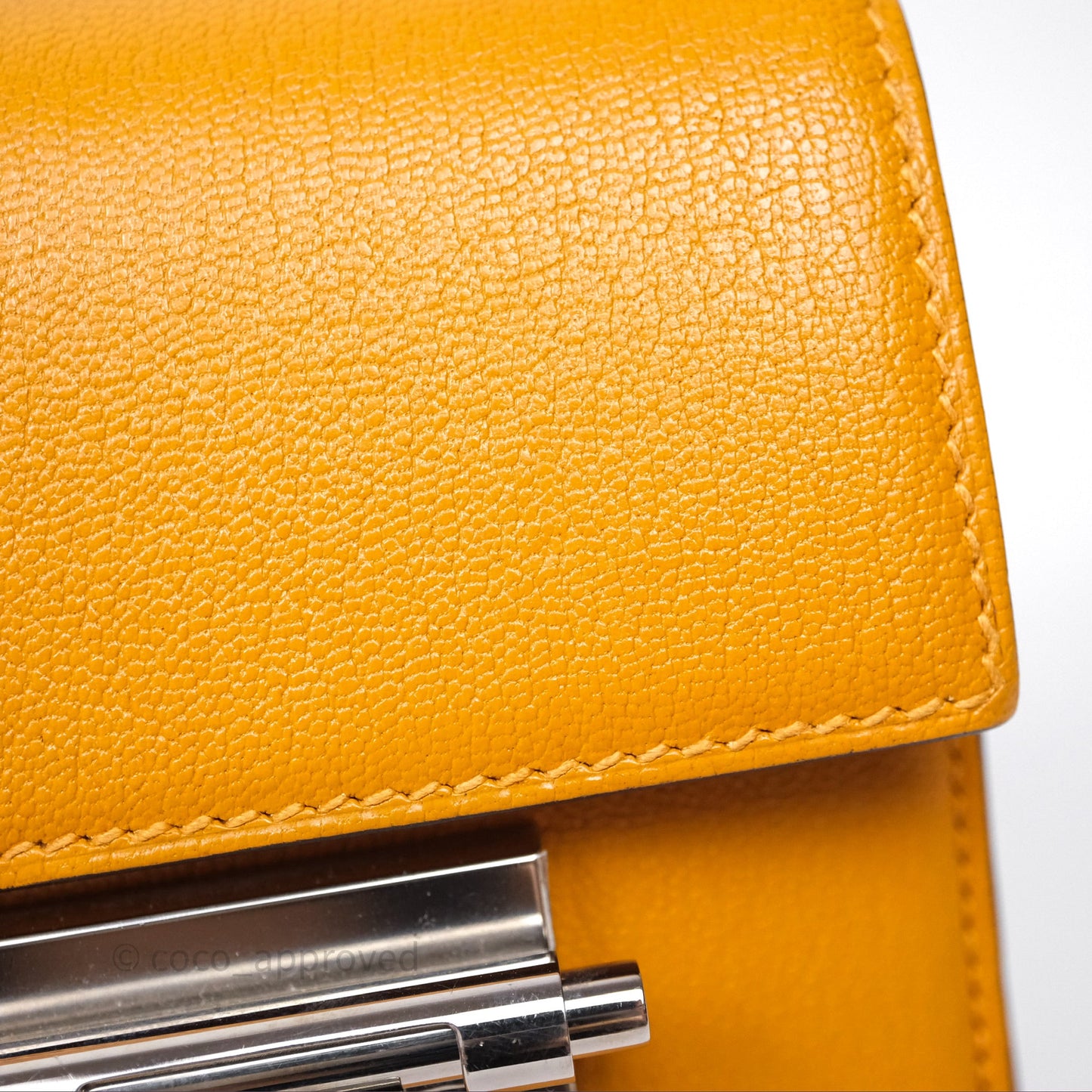 Hermes Mini Verrou Chaine Bag Chevre Mysore Toffee 1H Palladium Hardware