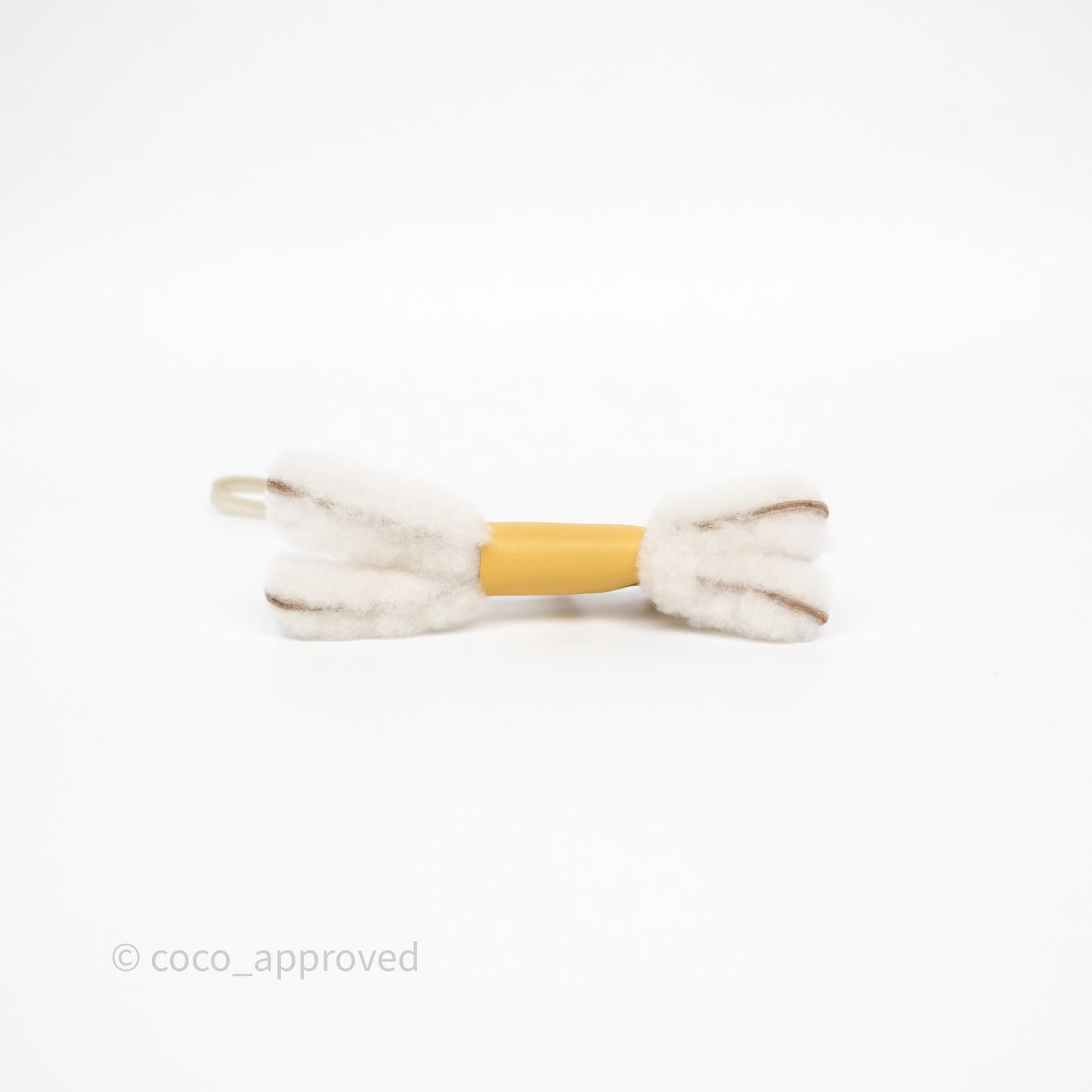 Hermès Fox Terrier Budy Charm Ecru/ Paille/ Craie