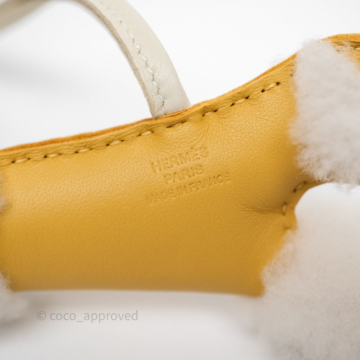 Hermès Fox Terrier Budy Charm Ecru/ Paille/ Craie