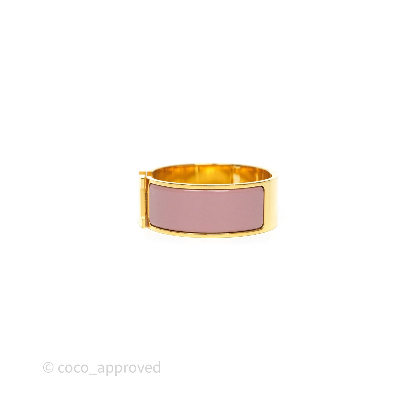 Hermès Clic Clac H Bracelet Bois de Rose G5 Gold PM