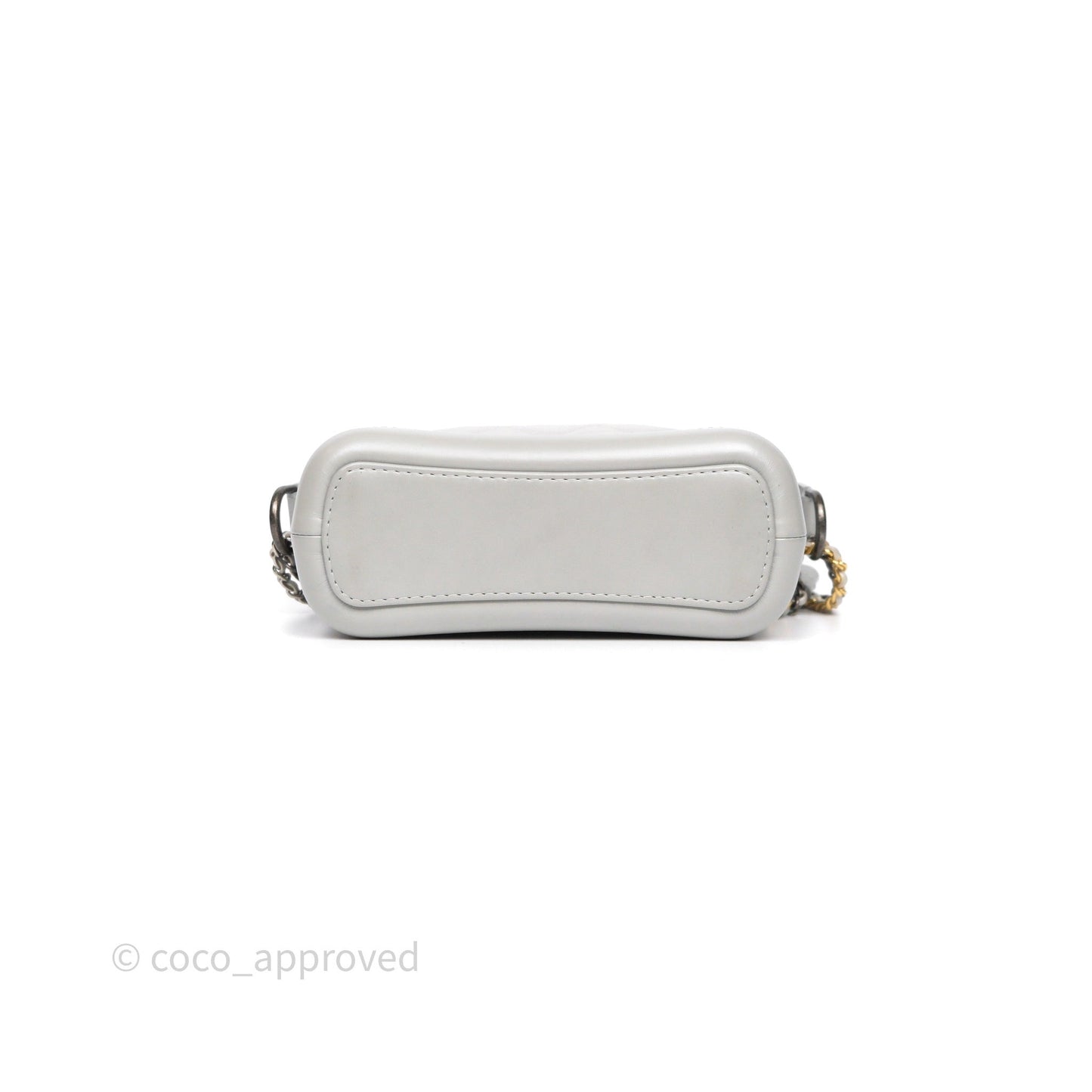 Chanel Small Gabrielle Hobo Quilted Pearly Iridescent Silver Aged Calfskin