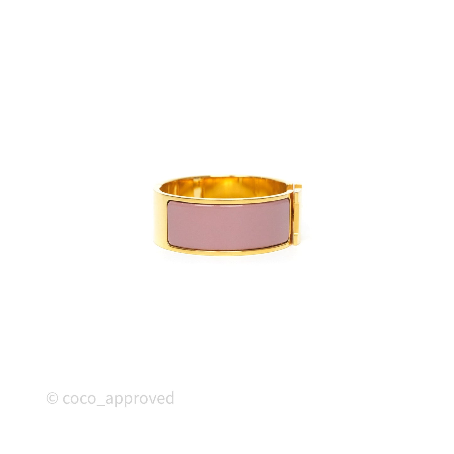 Hermès Clic Clac H Bracelet Bois de Rose G5 Gold PM