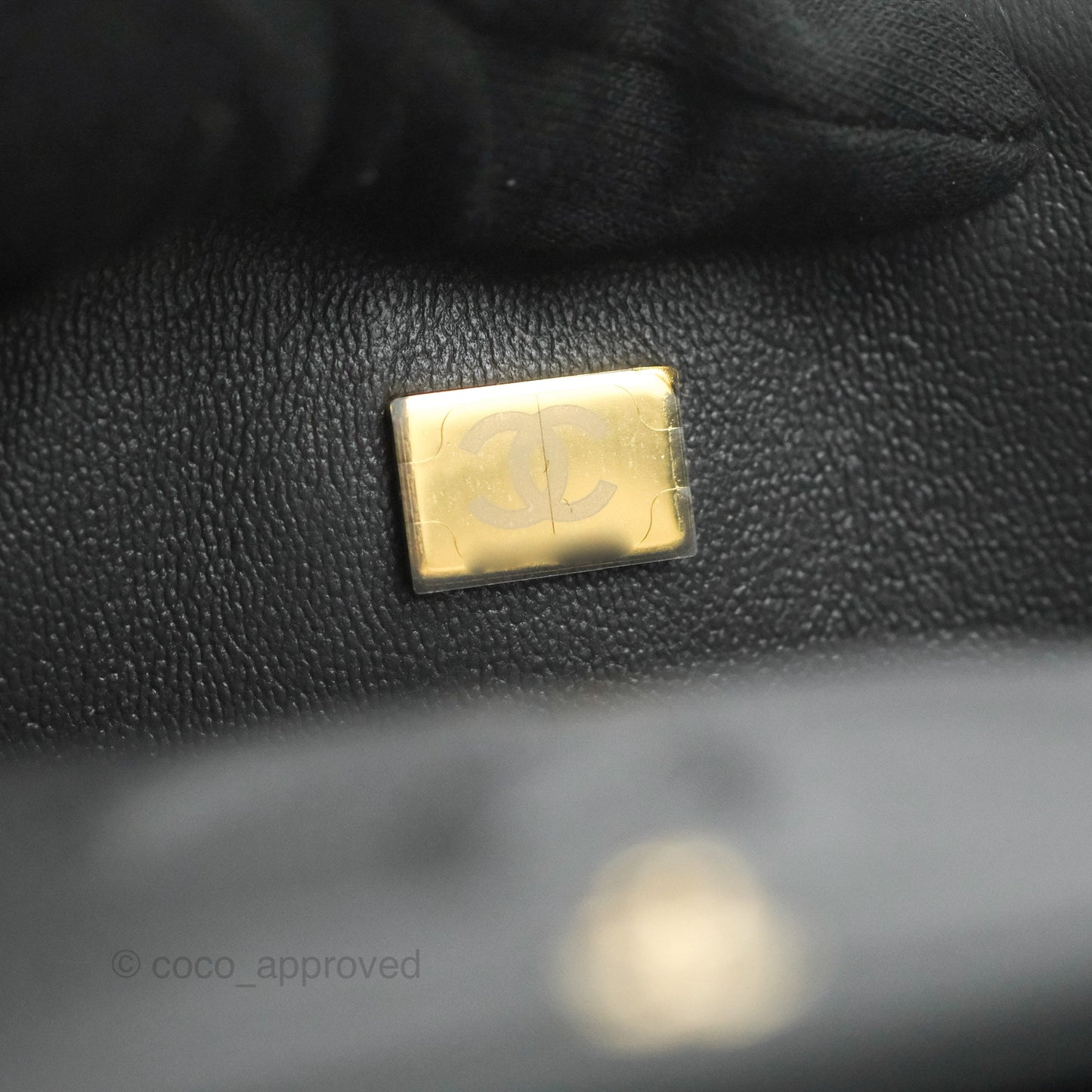 Chanel Small Classic Quilted Flap Dark Grey Caviar Gold Hardware