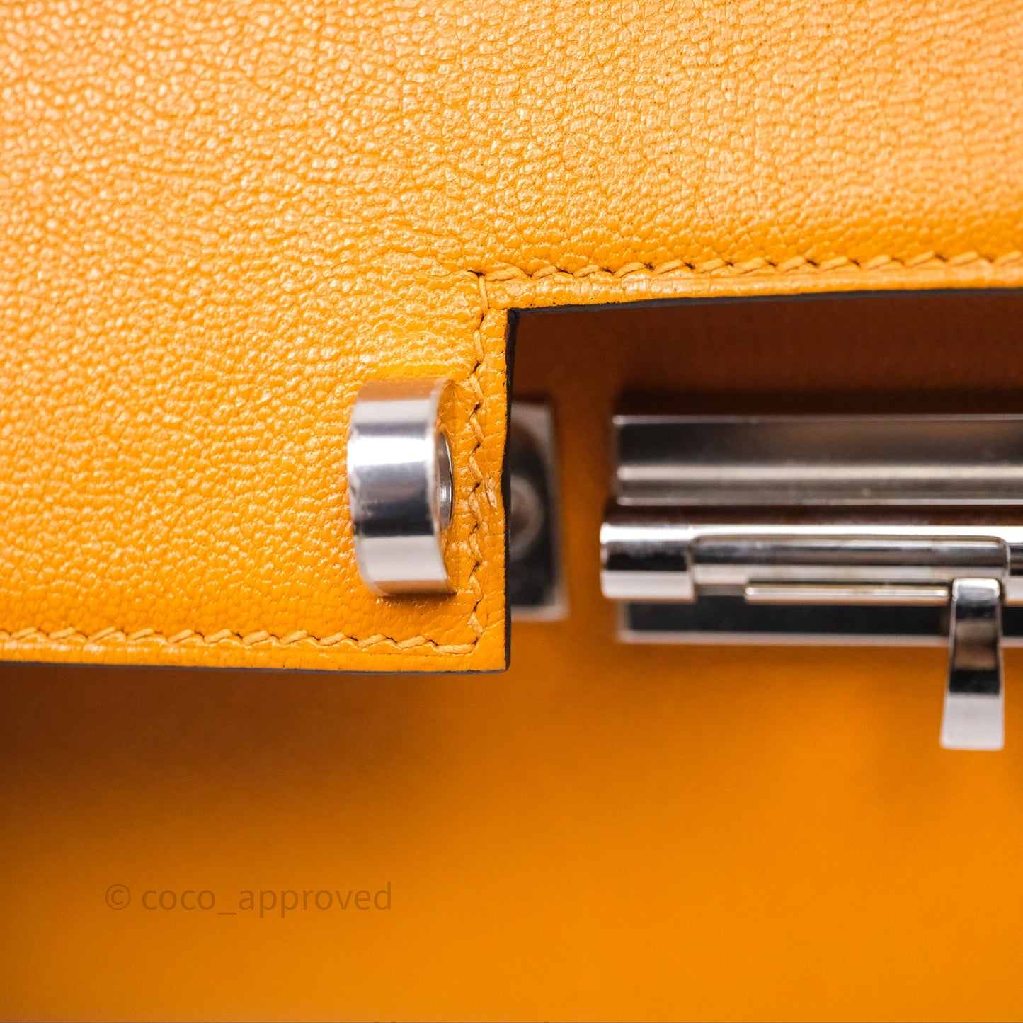 Hermes Mini Verrou Chaine Bag Chevre Mysore Toffee 1H Palladium Hardware