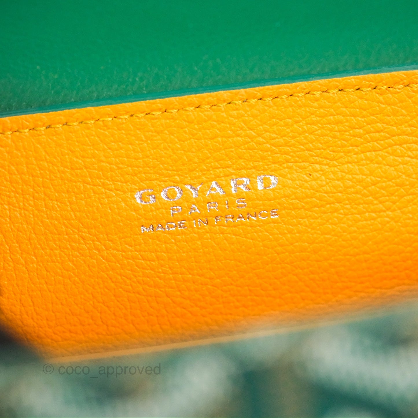 Goyard Saïgon Mini Bag Green Goyardine Canvas/Chevroches Calfskin