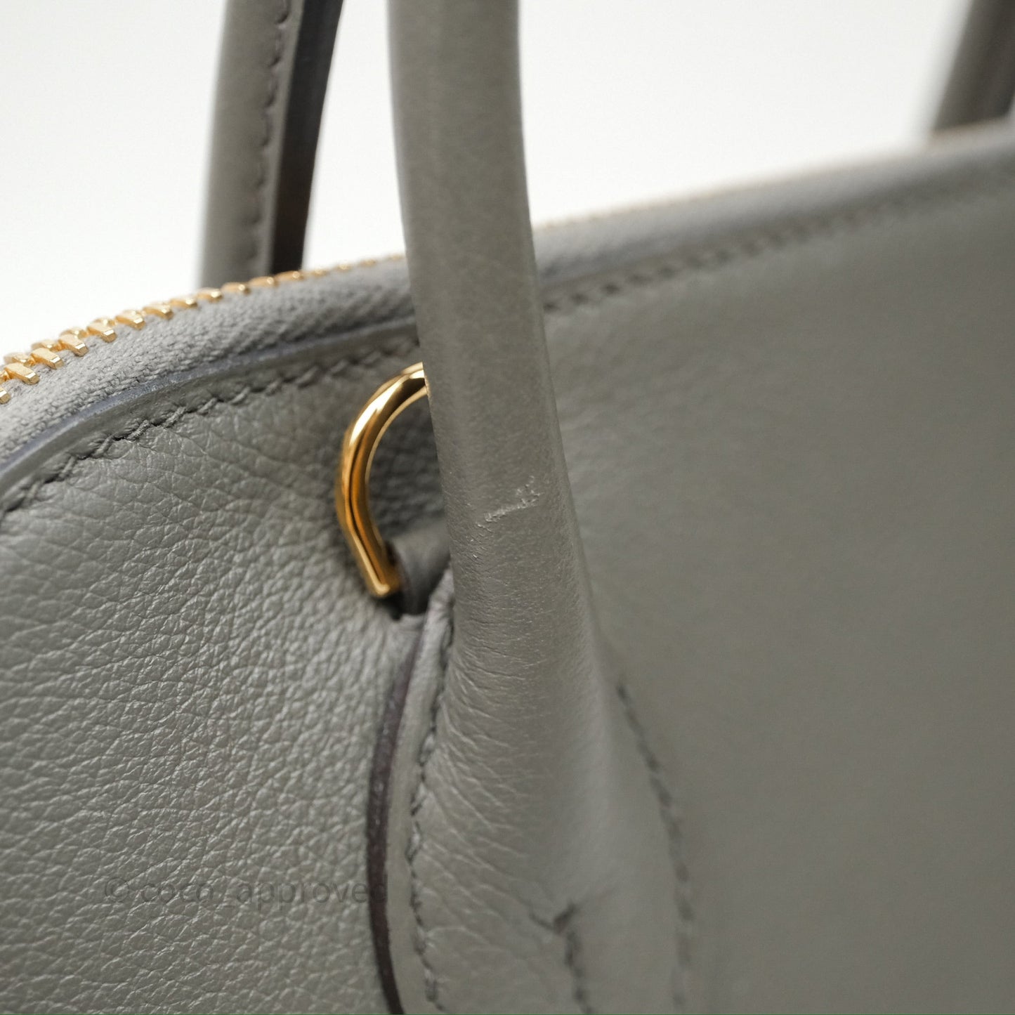 Hermès Bolide 1923 25 Gris Meyer 0L Evercolor Gold Hardware