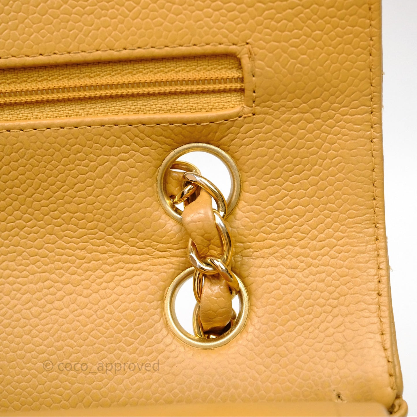 Chanel Medium Quilted  Flap Vintage Dark Beige Caviar 24K Gold Hardware