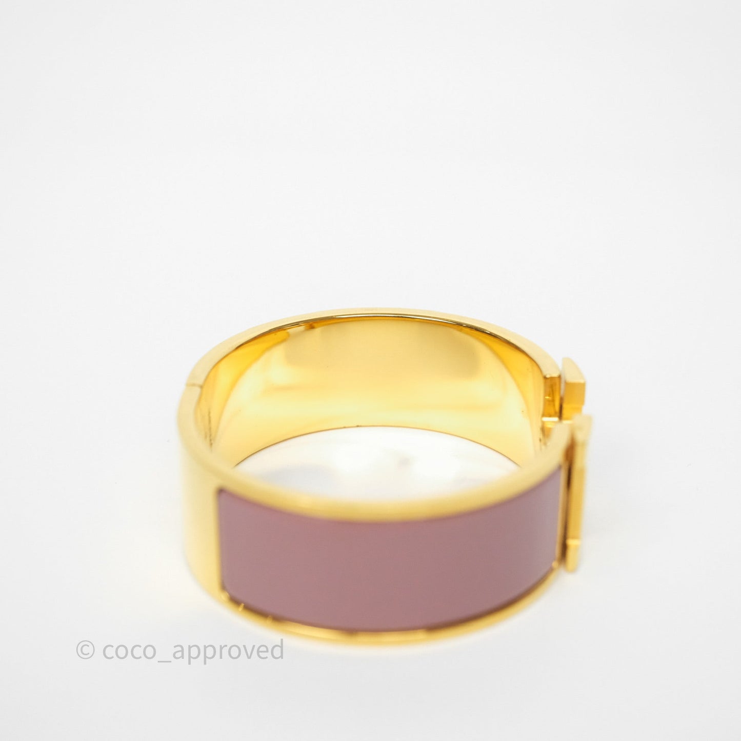Hermès Clic Clac H Bracelet Bois de Rose G5 Gold PM