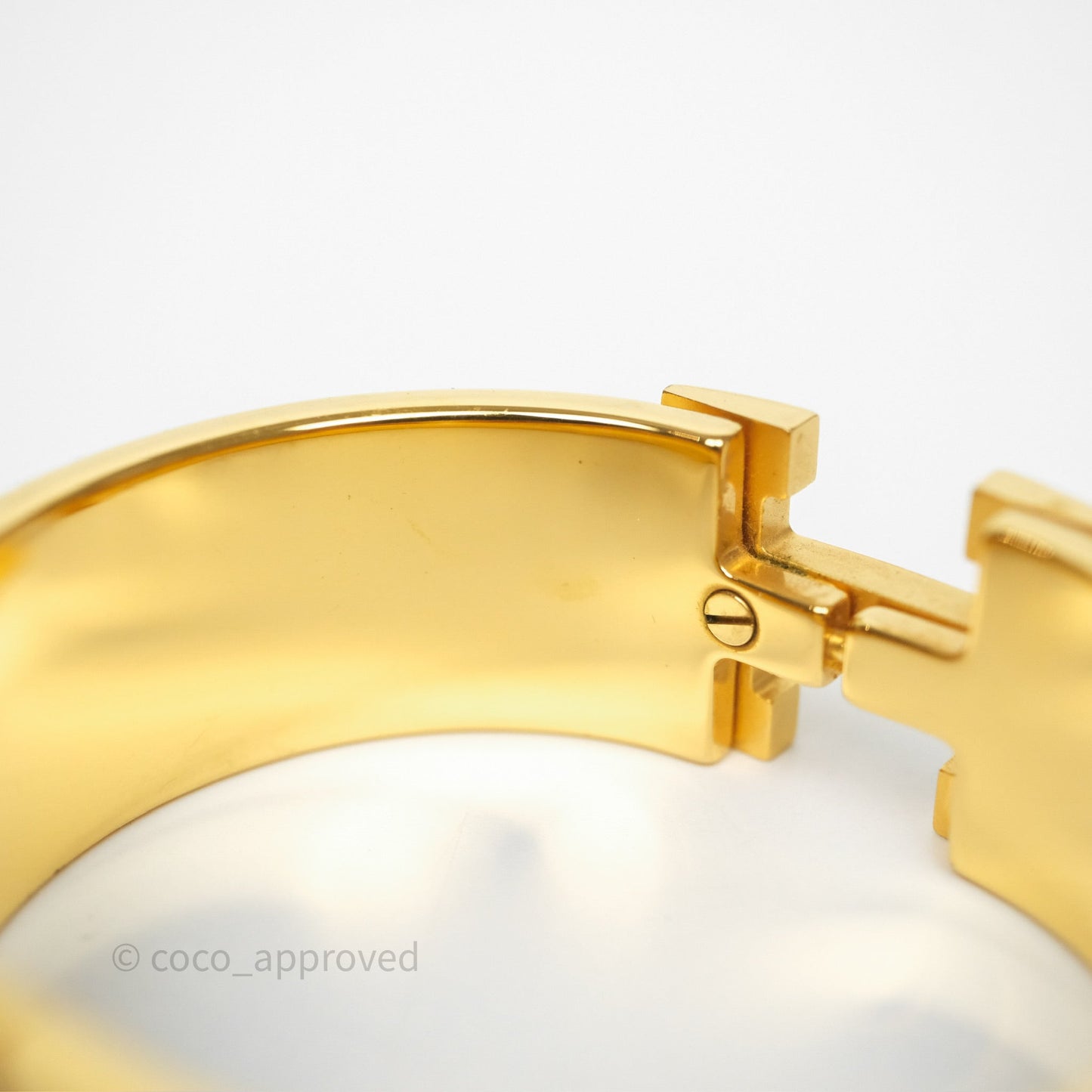 Hermès Clic Clac H Bracelet Bois de Rose G5 Gold PM