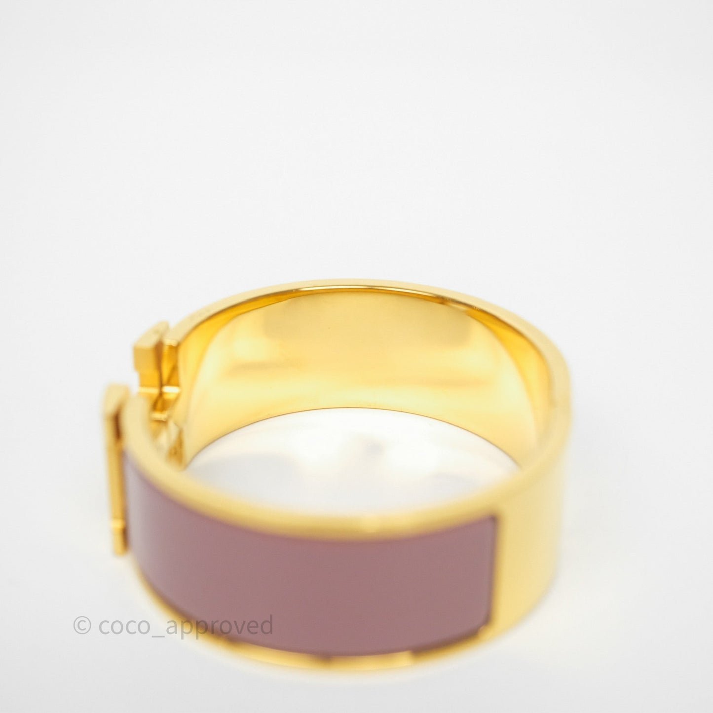 Hermès Clic Clac H Bracelet Bois de Rose G5 Gold PM