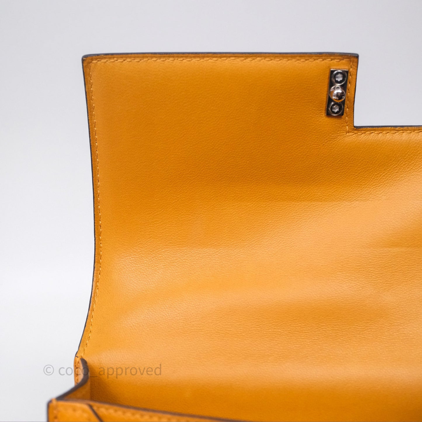 Hermes Mini Verrou Chaine Bag Chevre Mysore Toffee 1H Palladium Hardware