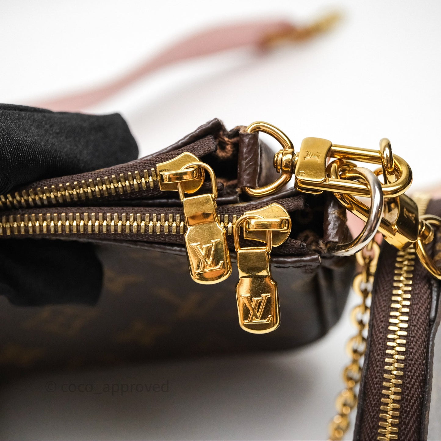 Louis Vuitton Multi Pochette Accessories Pink Monogram Canvas