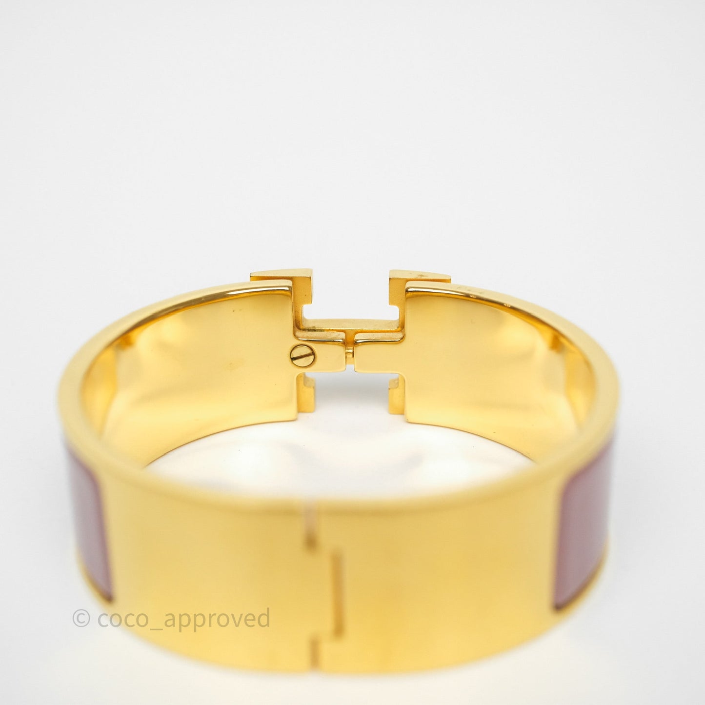 Hermès Clic Clac H Bracelet Bois de Rose G5 Gold PM