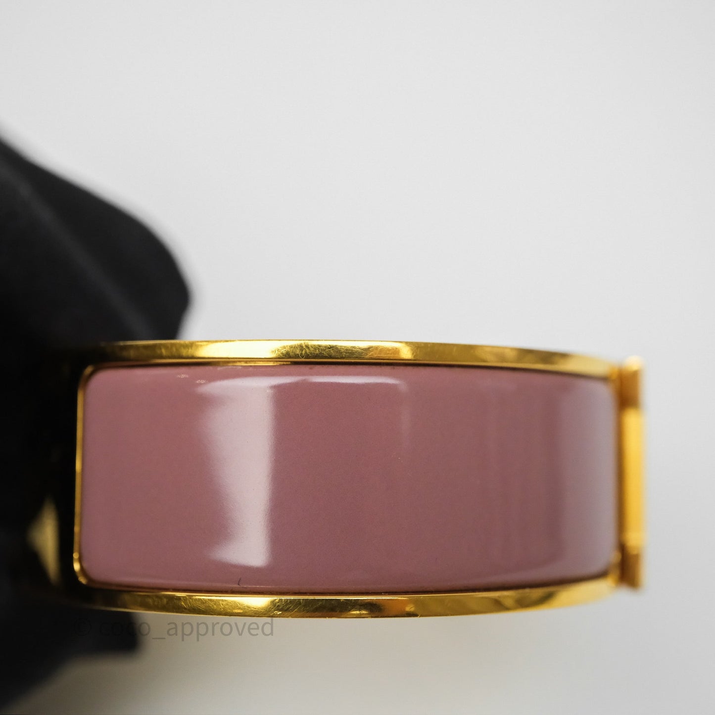 Hermès Clic Clac H Bracelet Bois de Rose G5 Gold PM