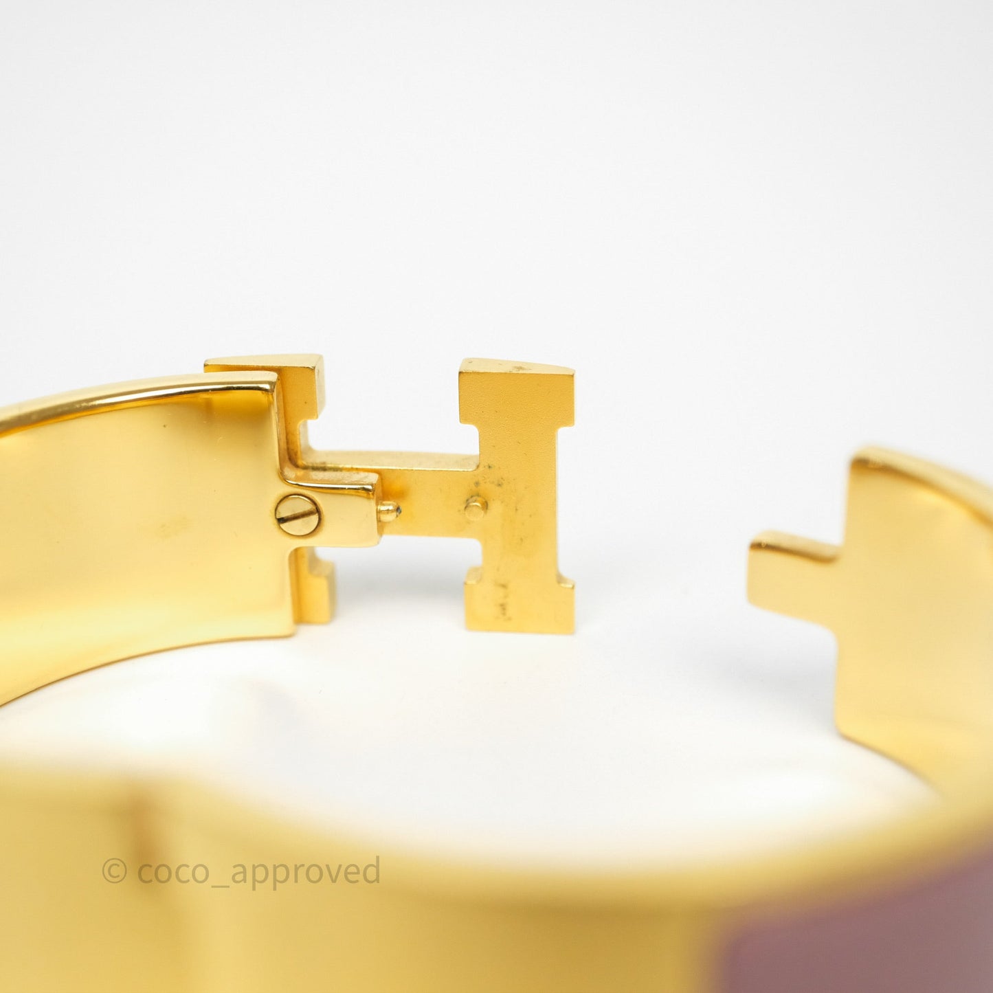 Hermès Clic Clac H Bracelet Bois de Rose G5 Gold PM
