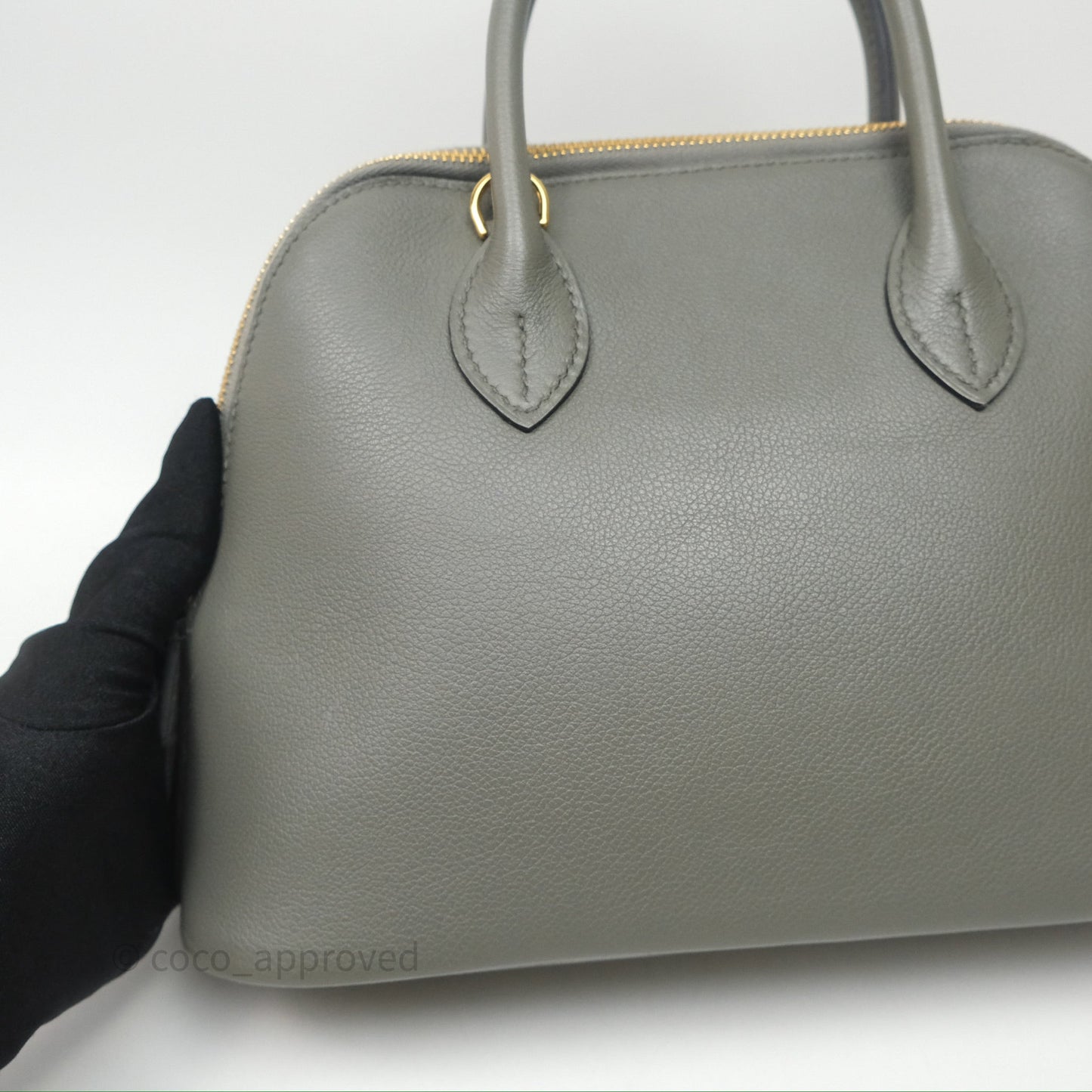 Hermès Bolide 1923 25 Gris Meyer 0L Evercolor Gold Hardware